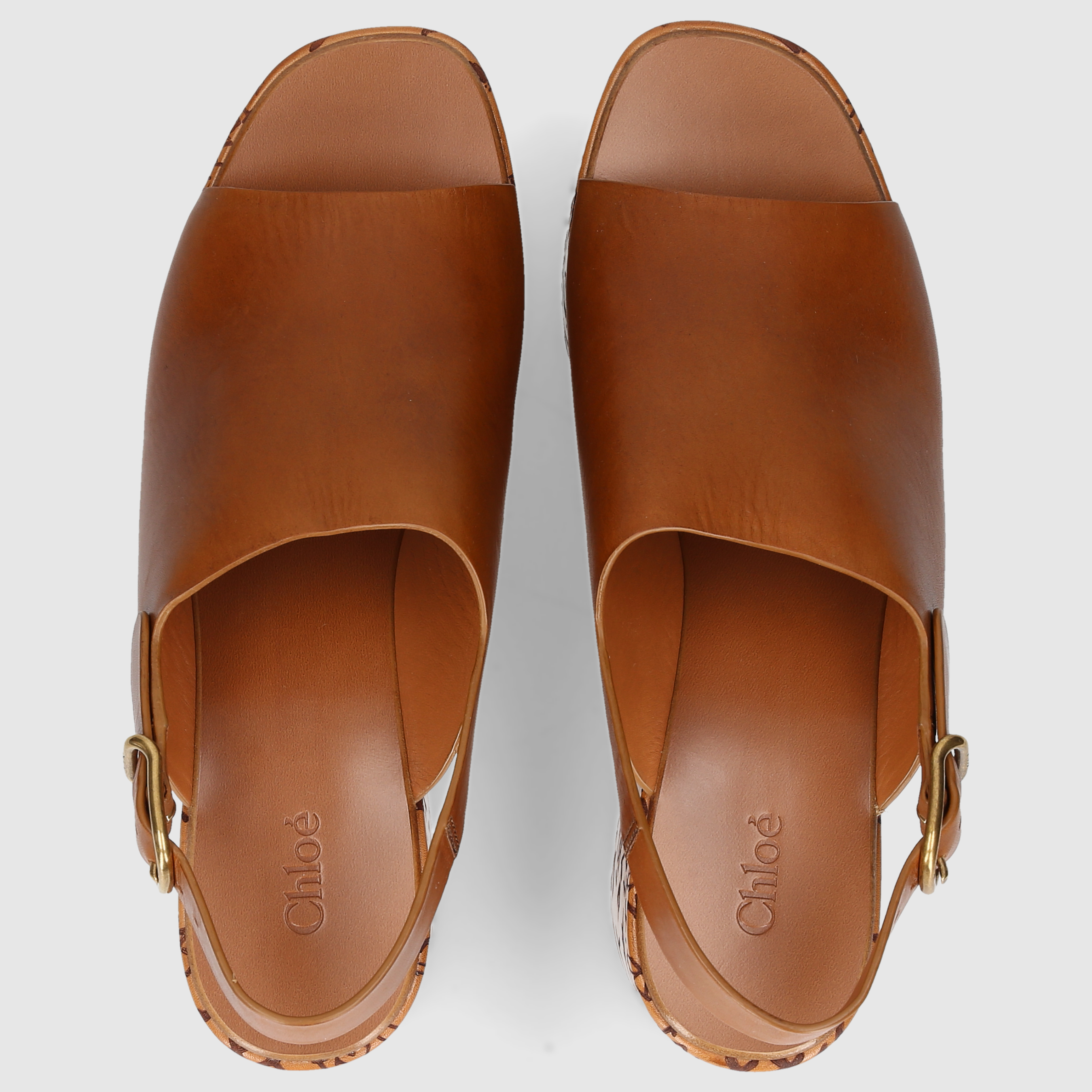 Chloé W SANDALS HEELED CHC25U10GLU27T Brown