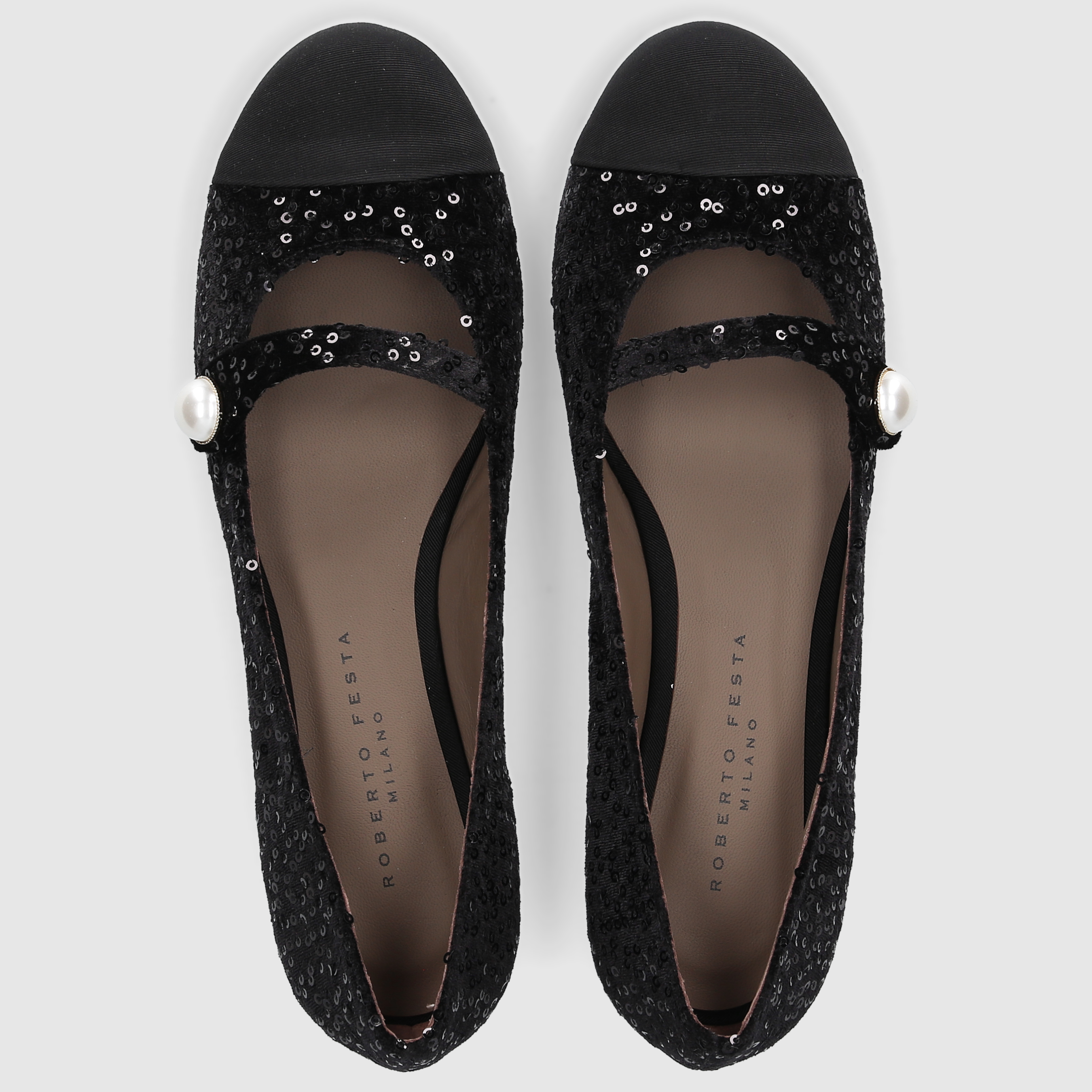 Roberto Festa women's ballerina flats DIVY velvet black