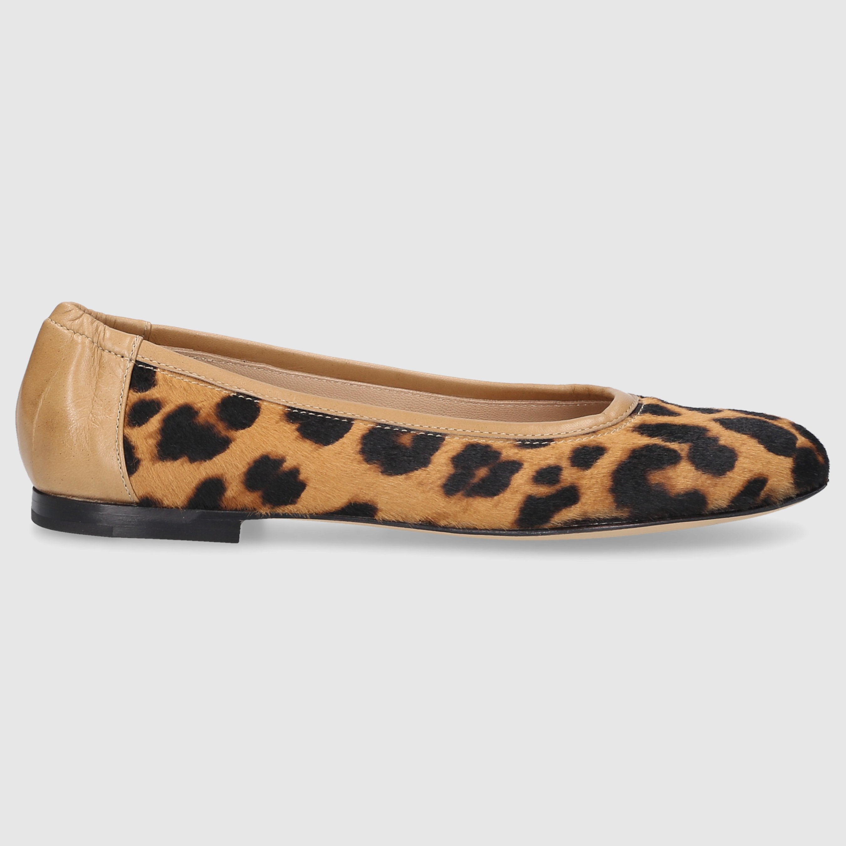 Apple D'OR women's ballerinas 0971 BROWN-COMBI