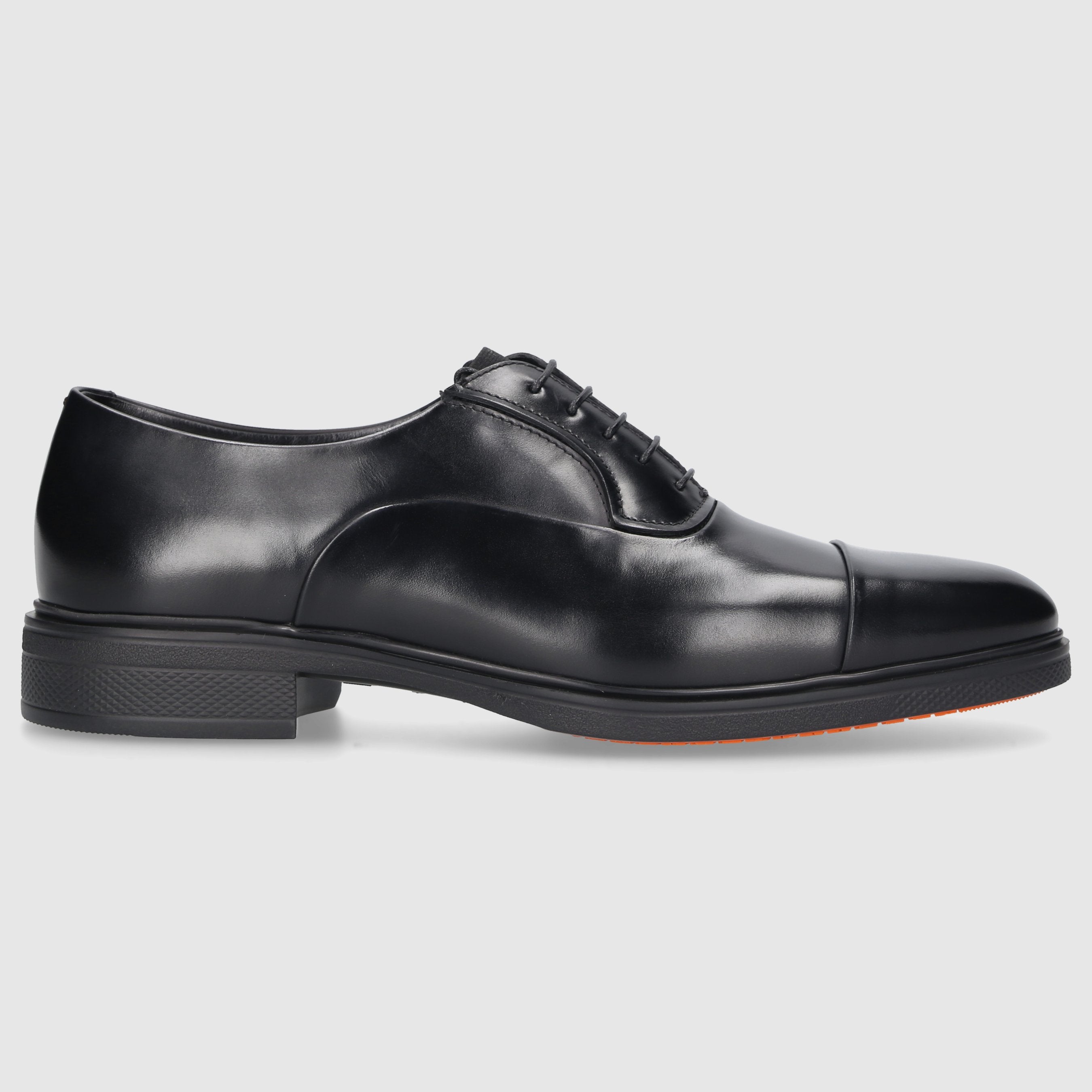 Santoni Men's Business Shoes 18957 Calf Leather Black