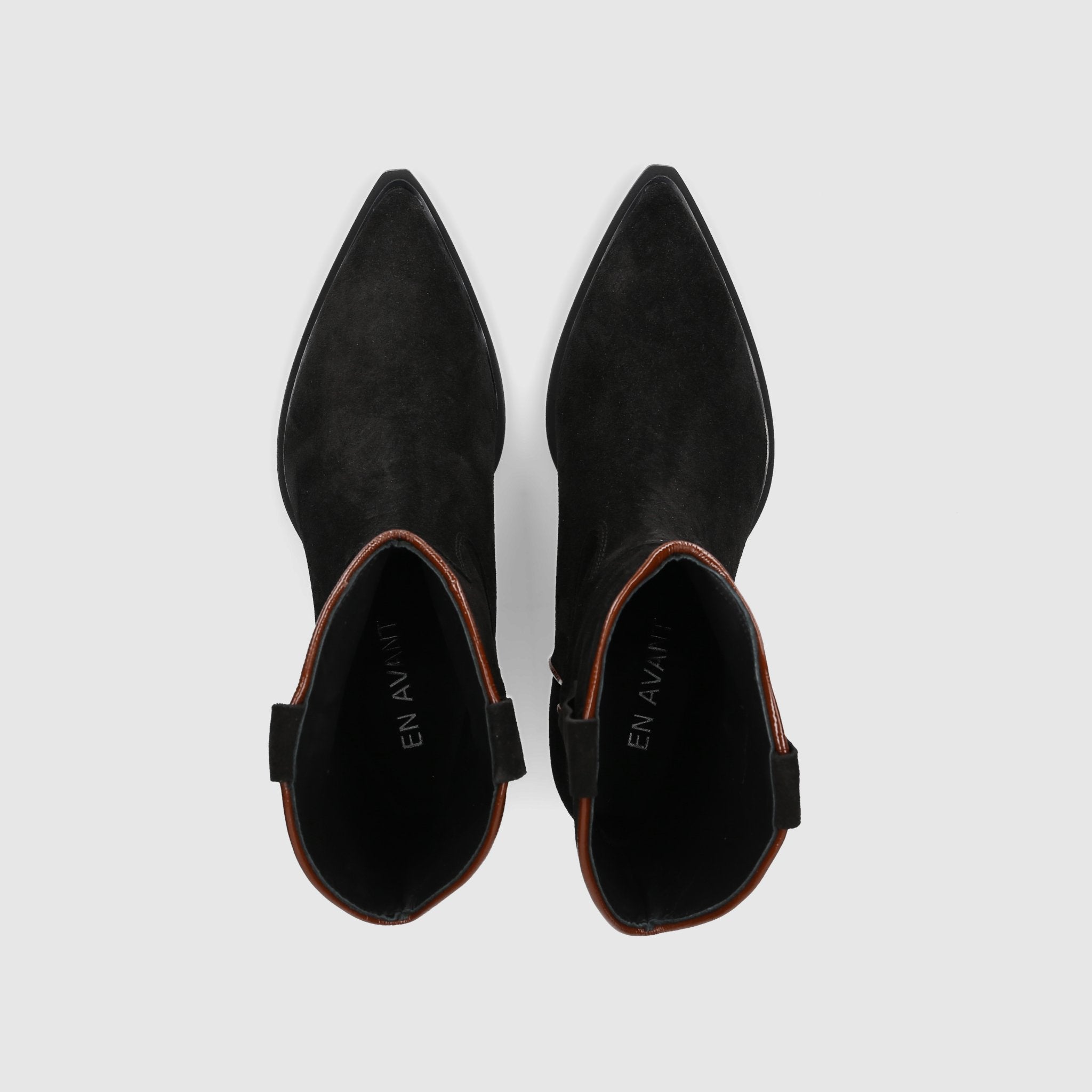 EN AVANT Women's Ankle Boots 3901 Suede Black-Combo