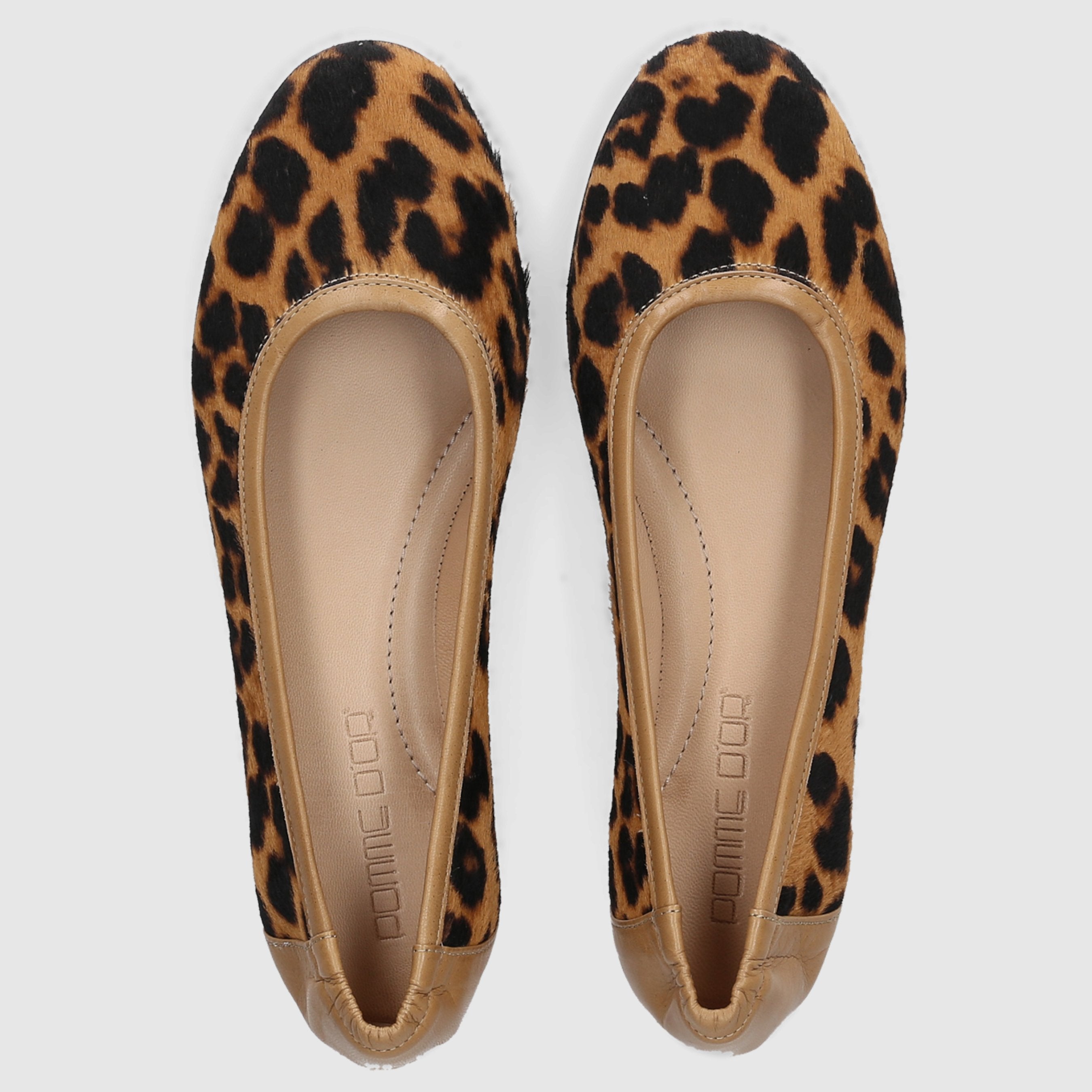 Apple D'OR women's ballerinas 0971 BROWN-COMBI