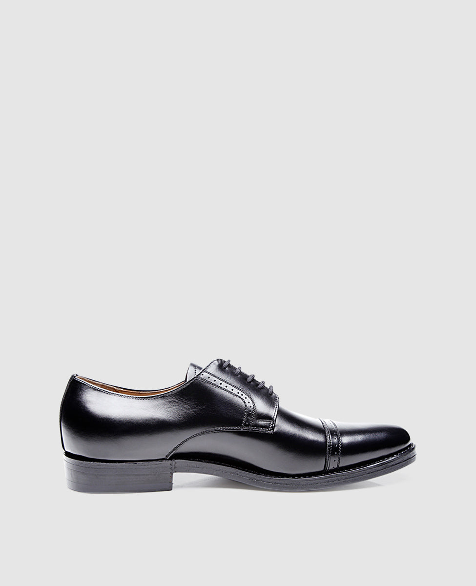 Heinrich Dinkelacker Herren Klassiker Milano Quarter-Brogue Schwarz