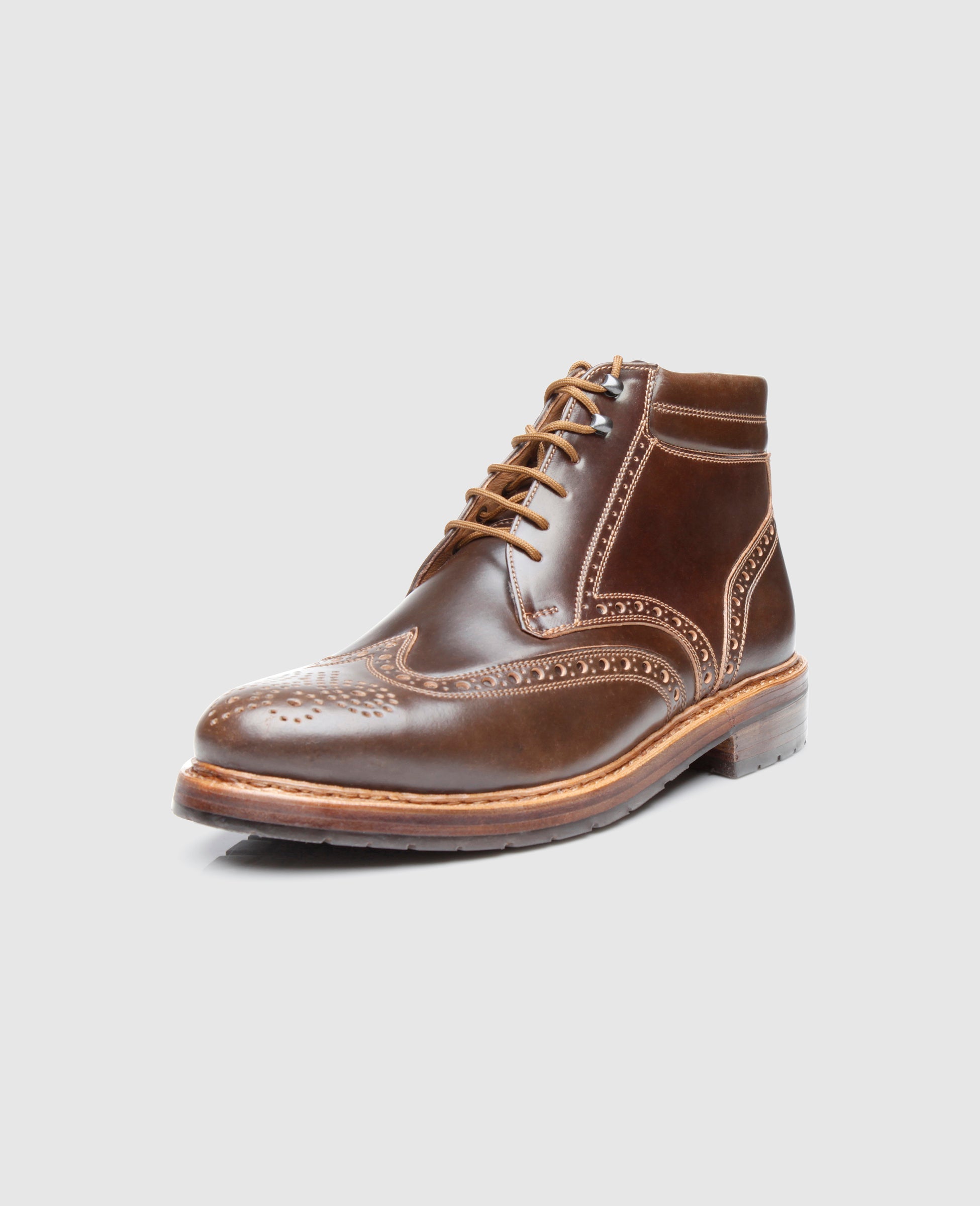 Heinrich Dinkelacker Herren Buda Full-Brogue C - Dark Cognac