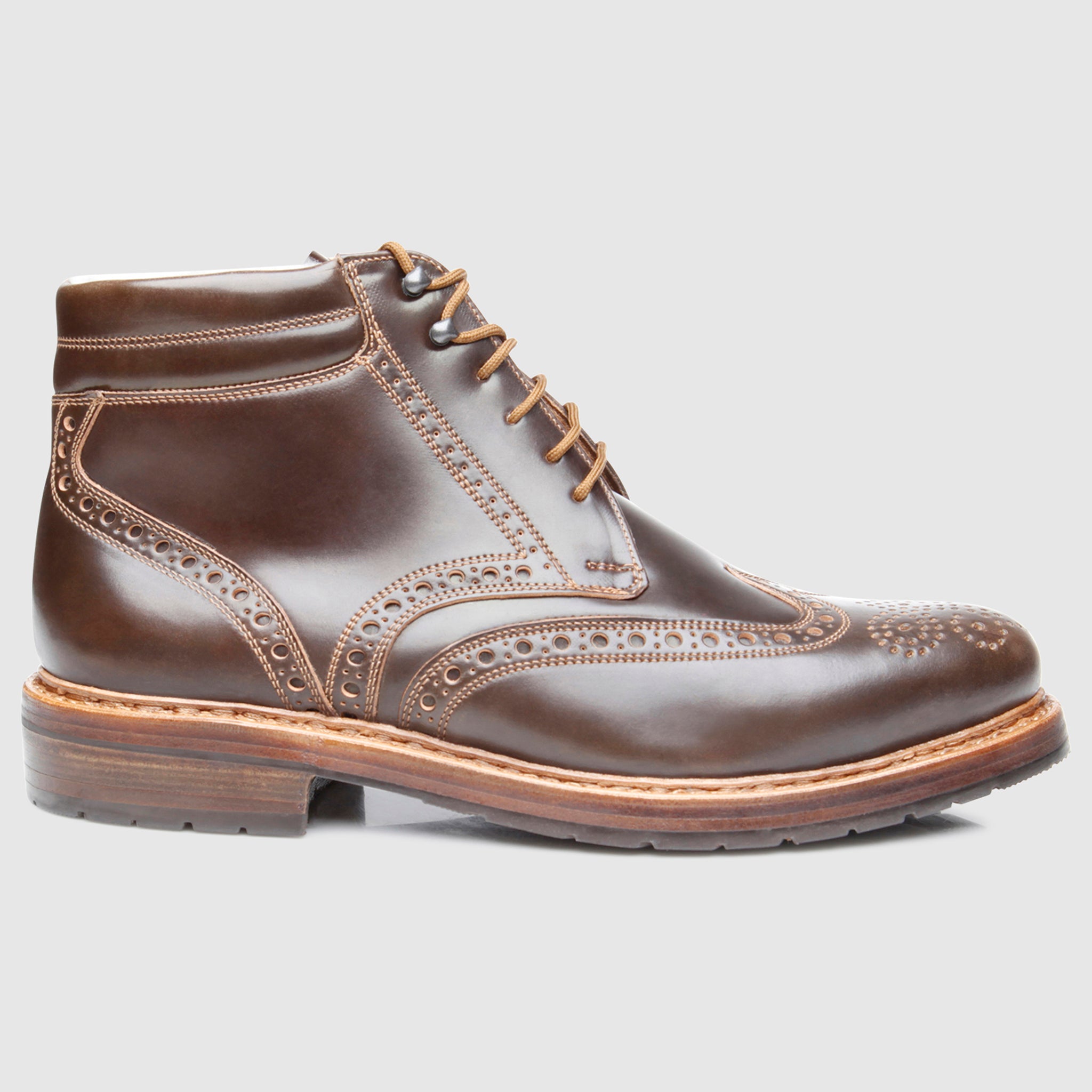 Heinrich Dinkelacker Herren Buda Full-Brogue C - Dark Cognac