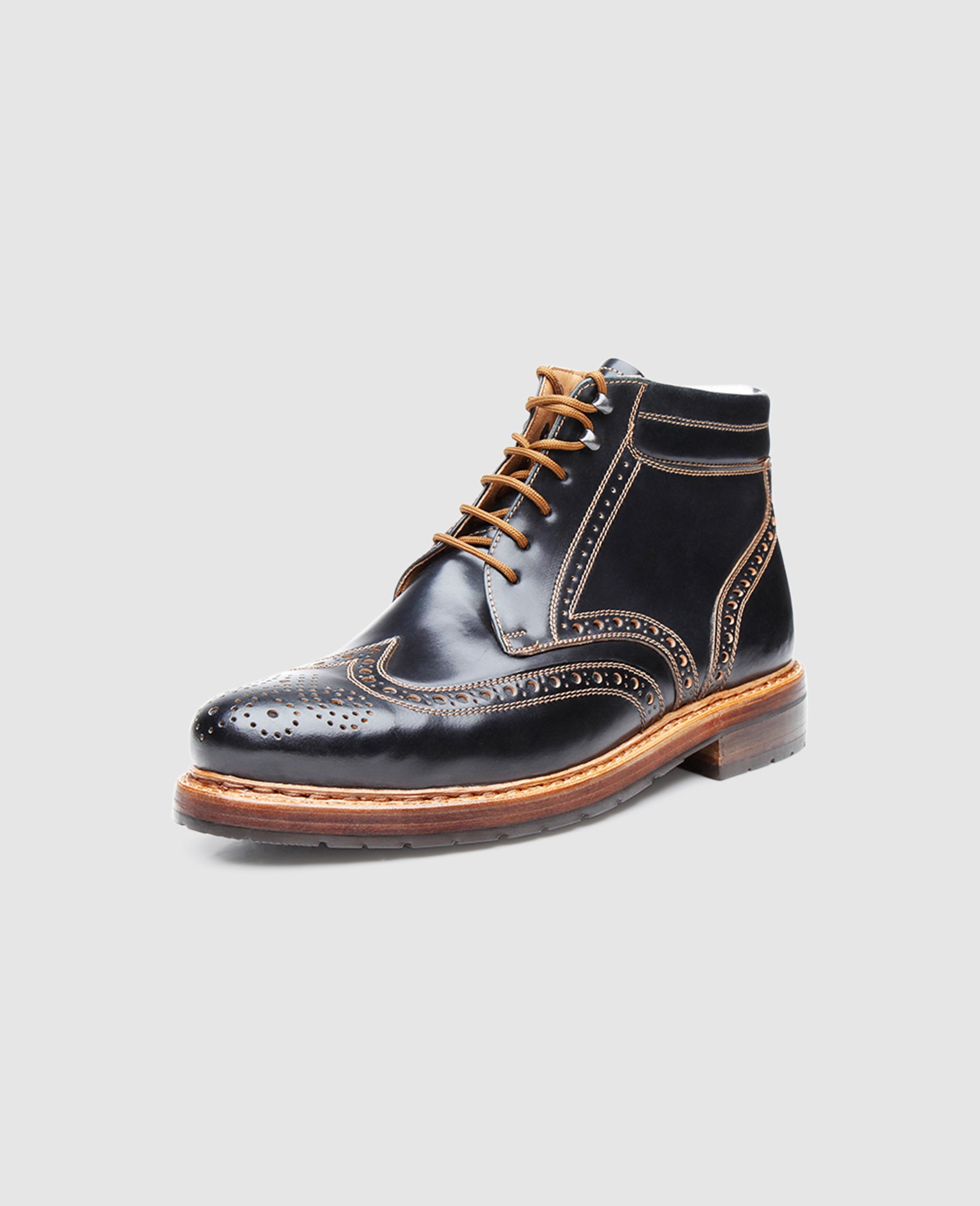 Heinrich Dinkelacker Herren Buda Full-Brogue C - Schwarz