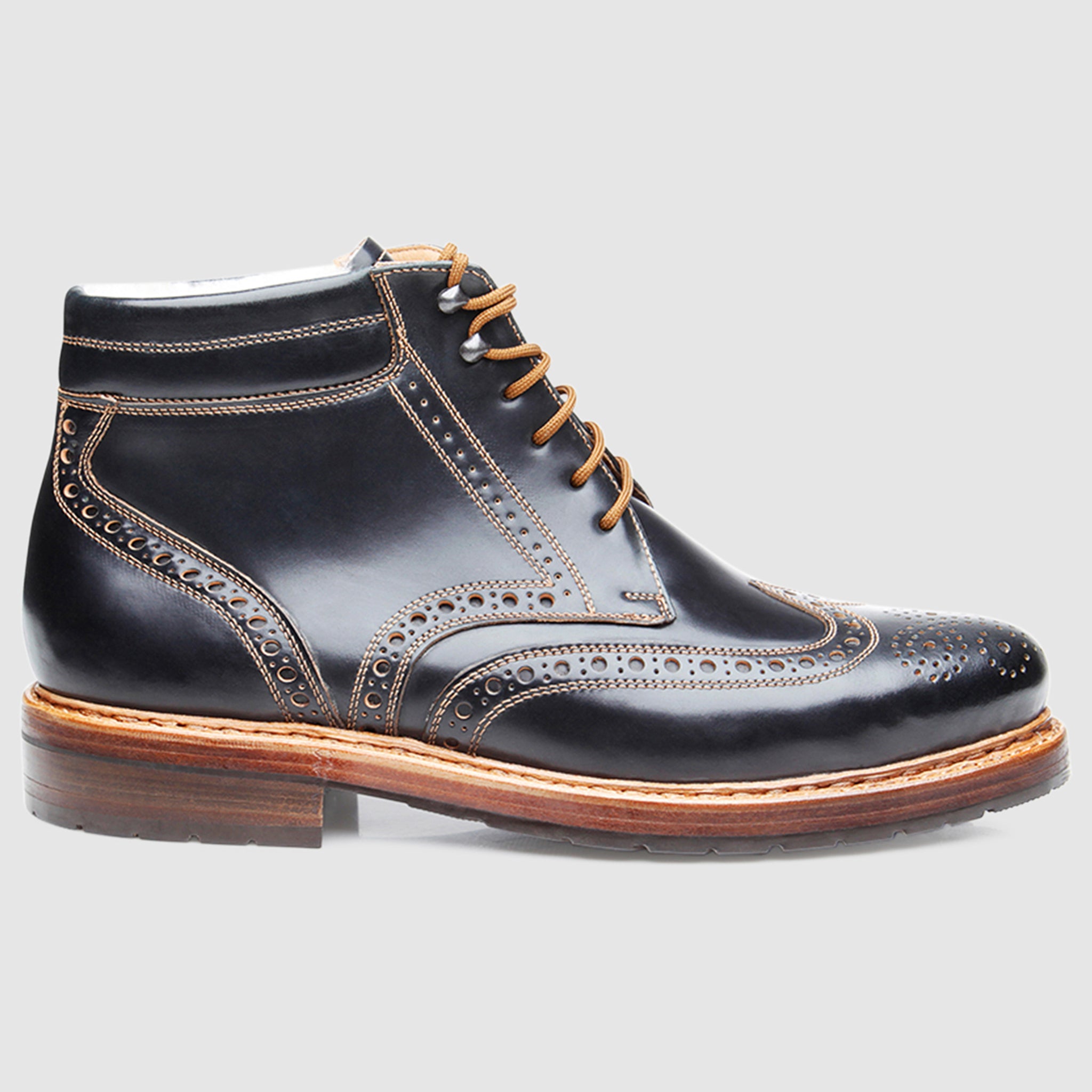 Heinrich Dinkelacker Herren Buda Full-Brogue C - Schwarz