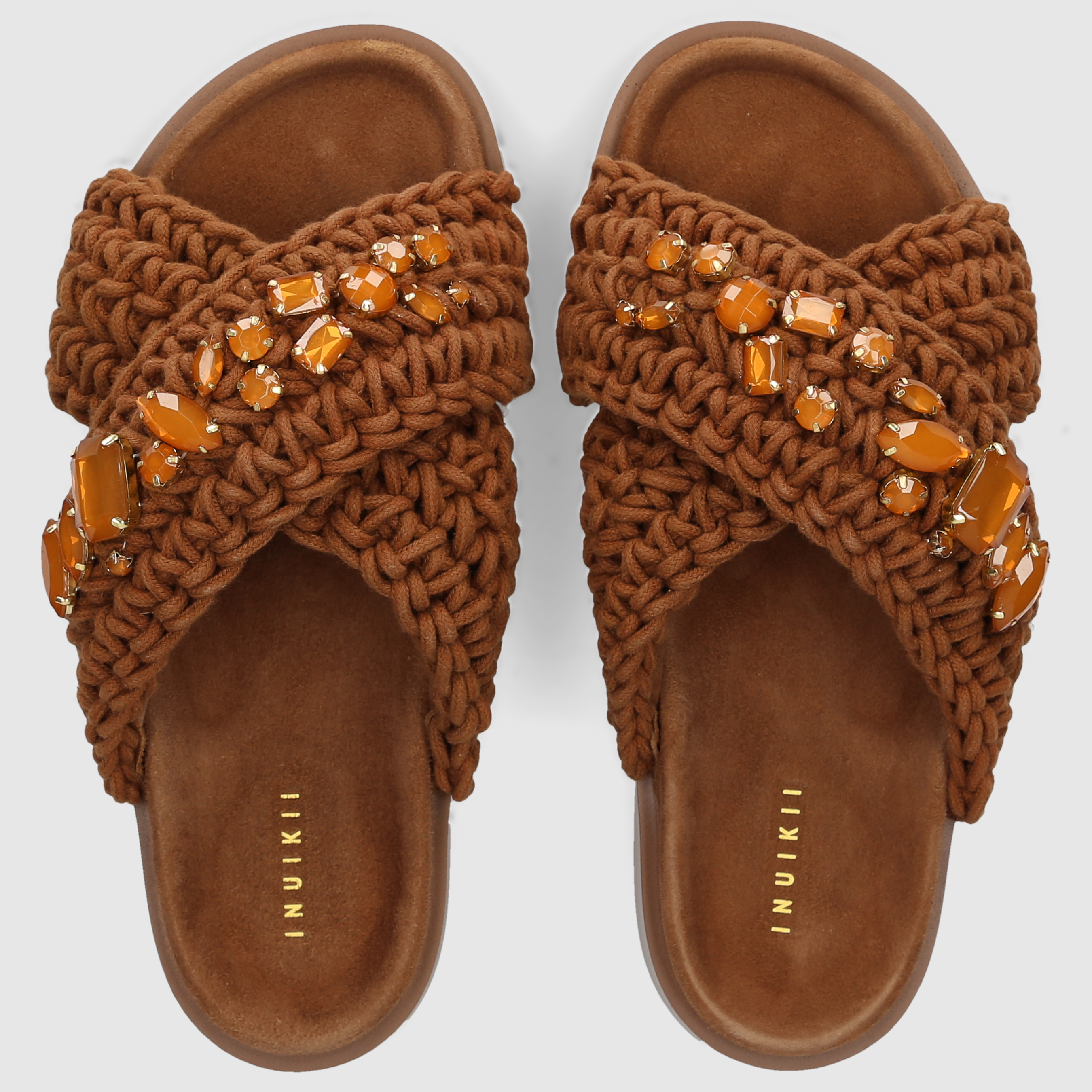 Inuikii Damen Sandale WOVEN STONES Mocha