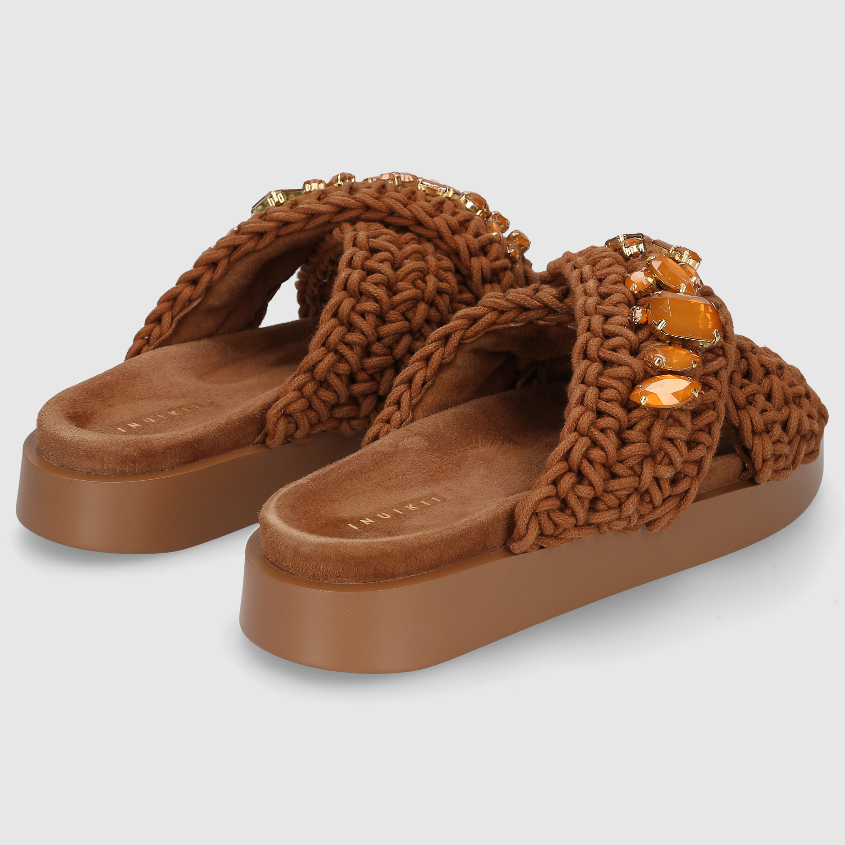 Inuikii Damen Sandale WOVEN STONES Mocha