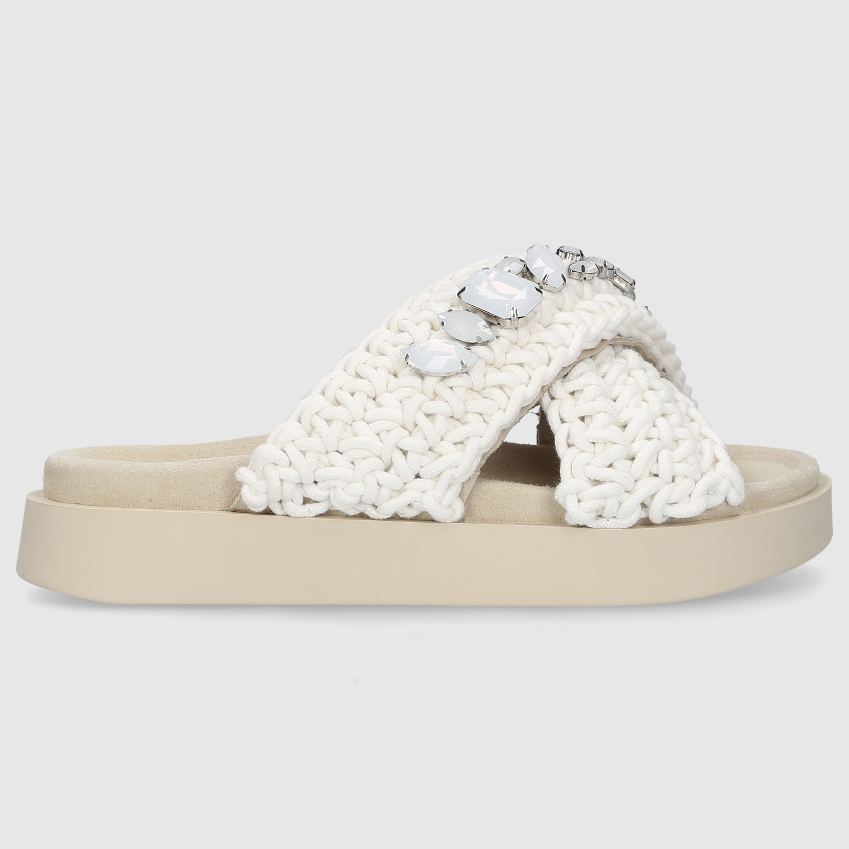 Inuikii Damen Sandale WOVEN STONES Off White