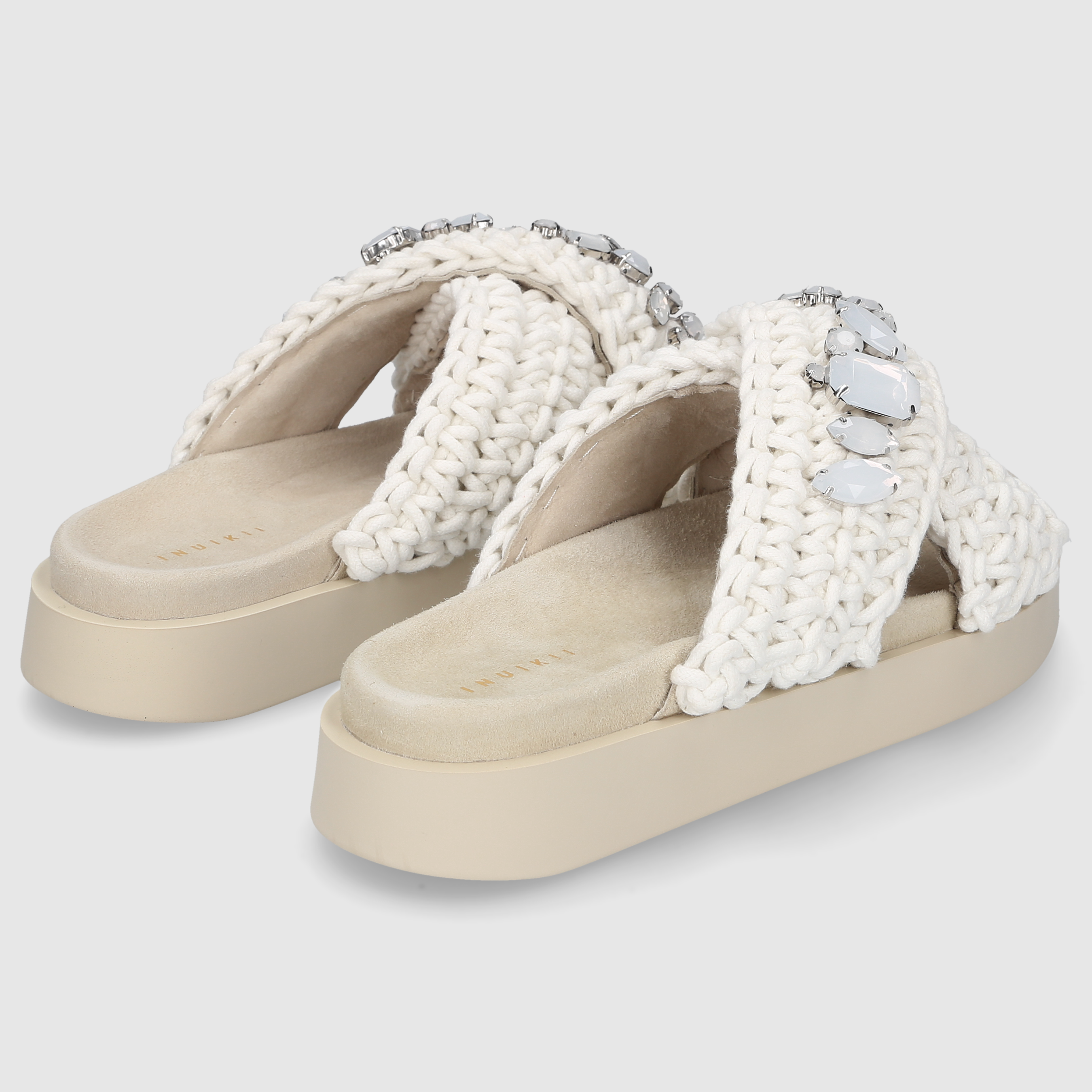 Inuikii Damen Sandale WOVEN STONES Off White