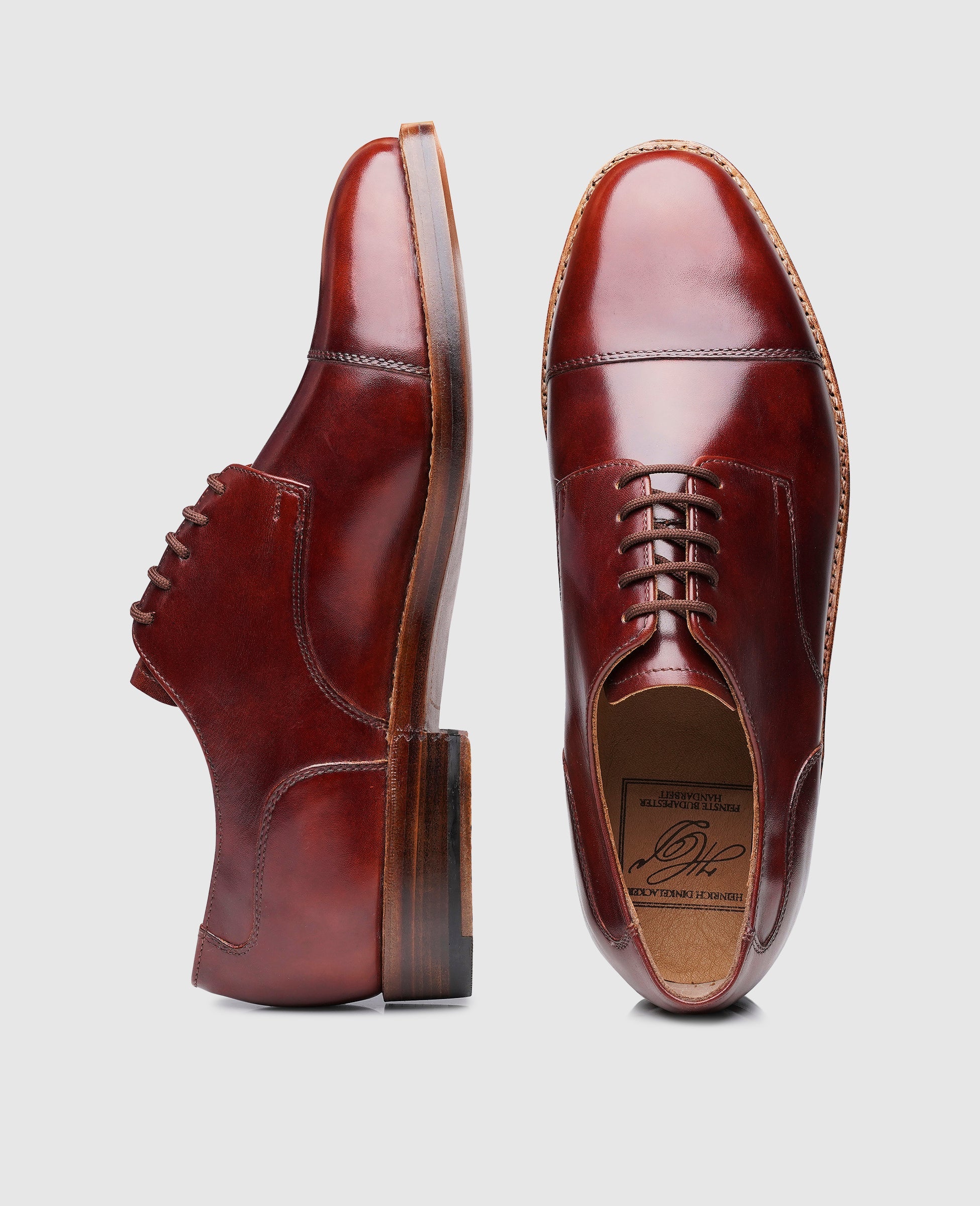 Heinrich Dinkelacker Herren Businessschuhe London Captoe TC - Whiskey