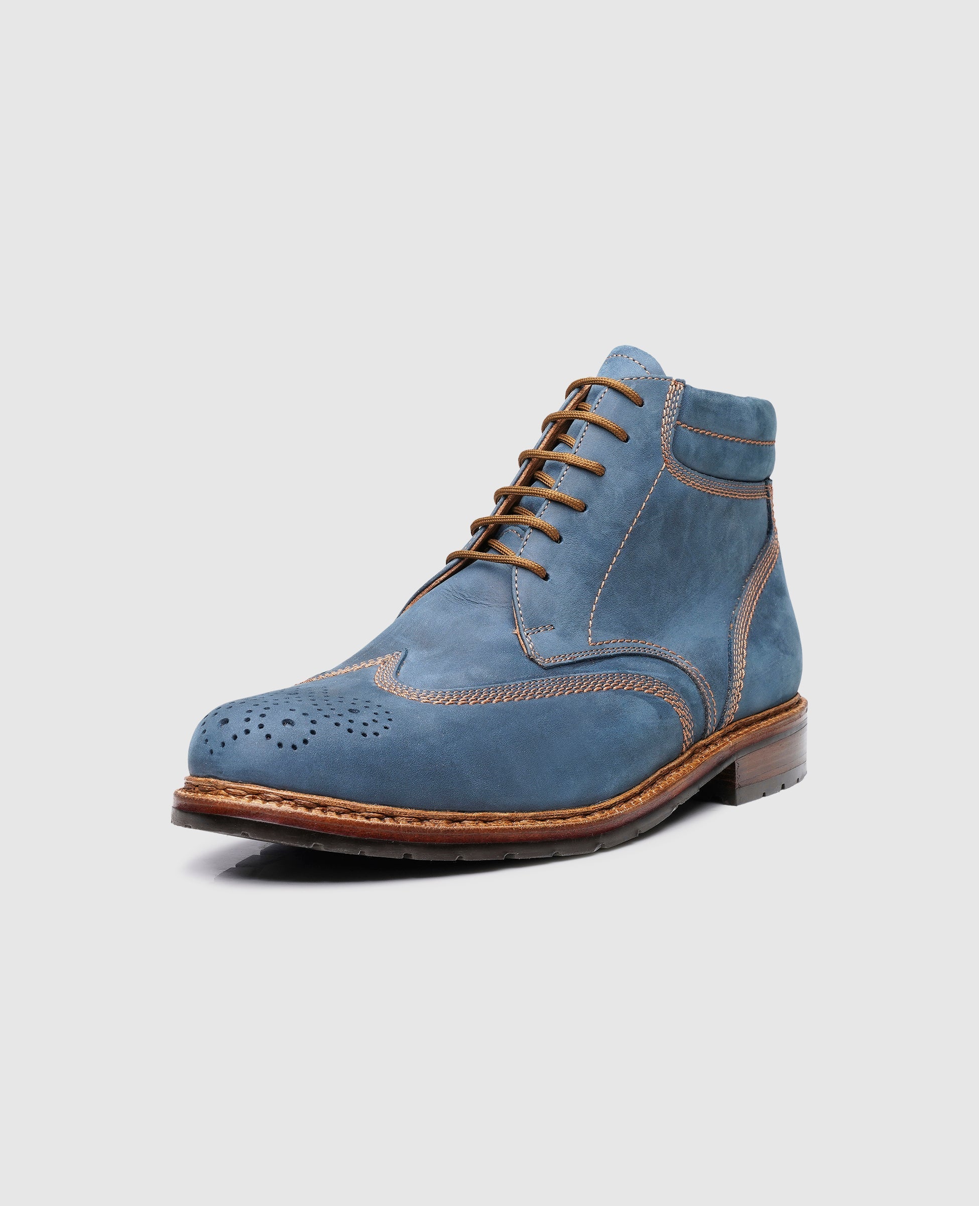 Heinrich Dinkelacker Herren Janosh K Full-Brogue M - Denim
