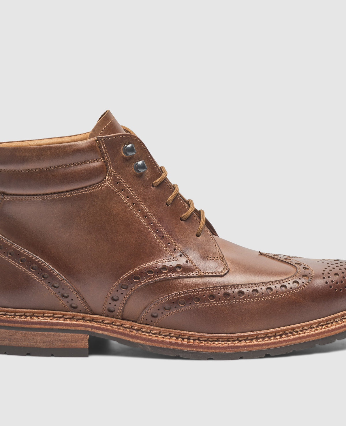 Heinrich Dinkelacker Herren Stiefeletten Buda Full Brogue H - Caramel