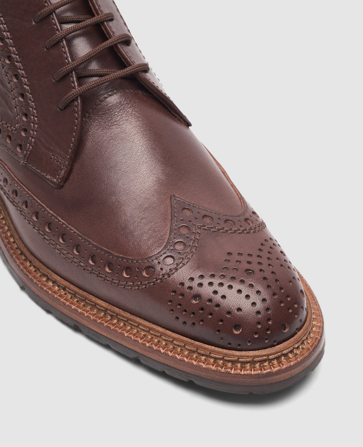 Heinrich Dinkelacker Herren Stiefeletten Luzern Full Brogue BC - Dunkelbraun