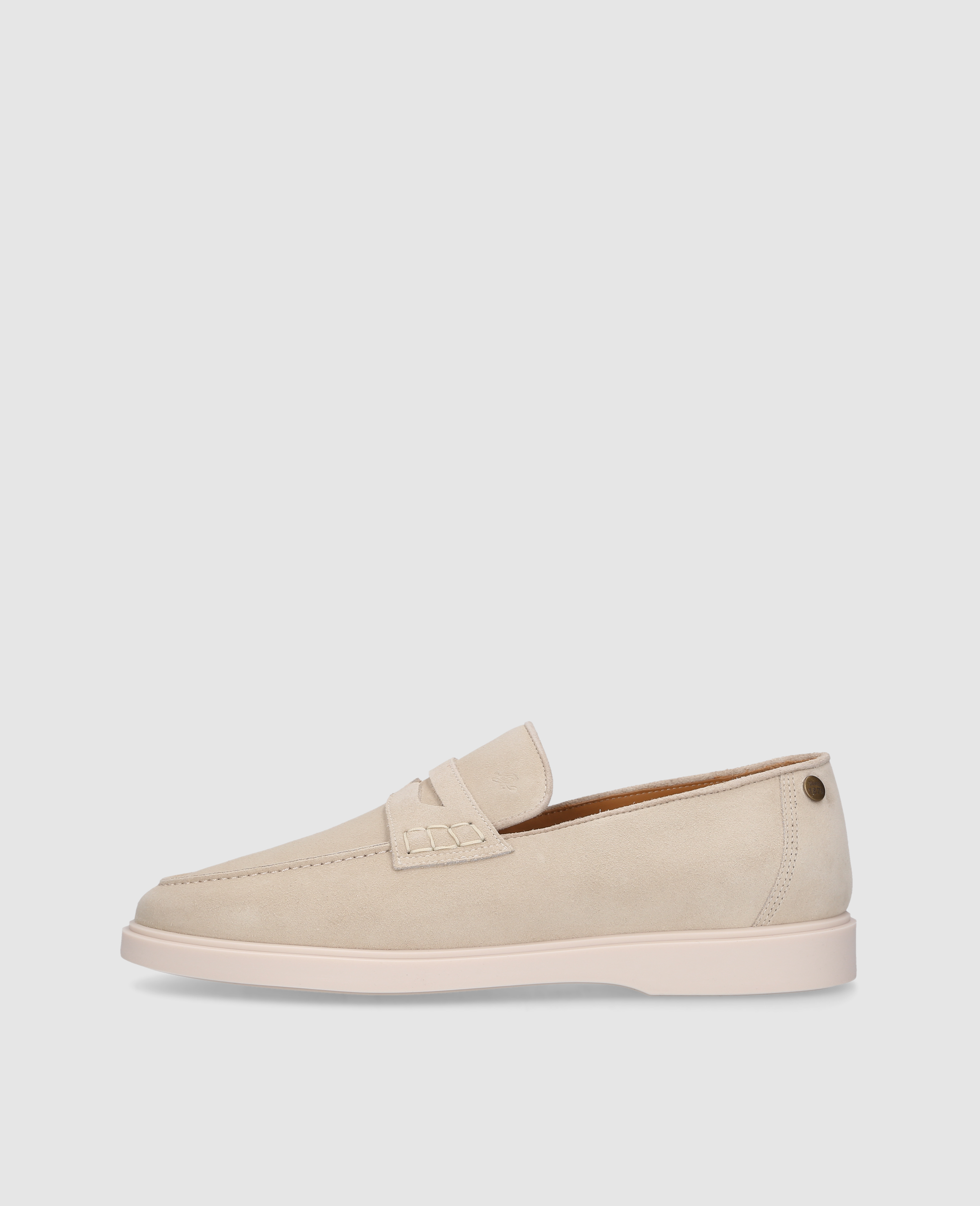 Heinrich Dinkelacker Herren Genua Penny Loafer V - Beige
