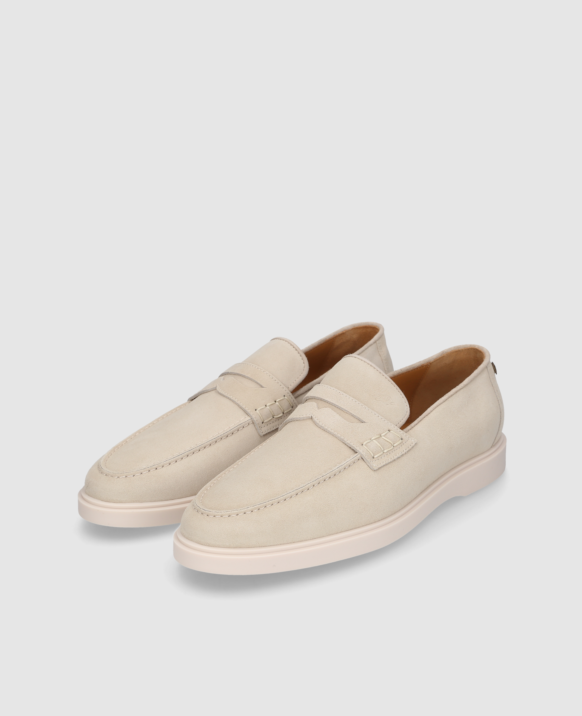 Heinrich Dinkelacker Herren Genua Penny Loafer V - Beige