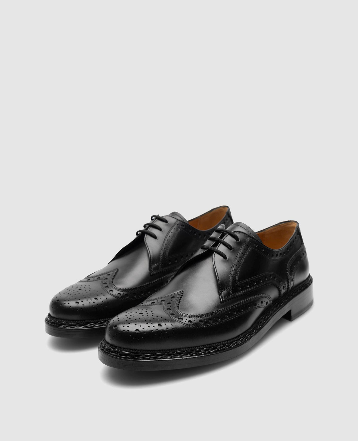 Heinrich Dinkelacker Herren Klassiker Buda Full-Brogue Schwarz