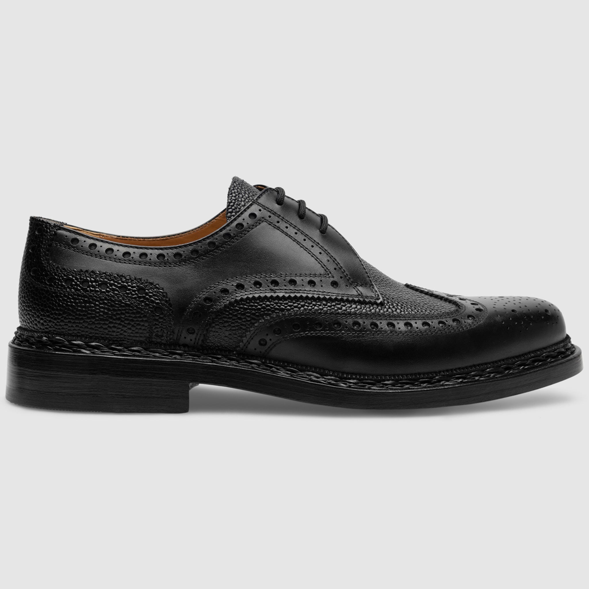 Heinrich Dinkelacker Herren Buda Full Brogue SG - Schwarz