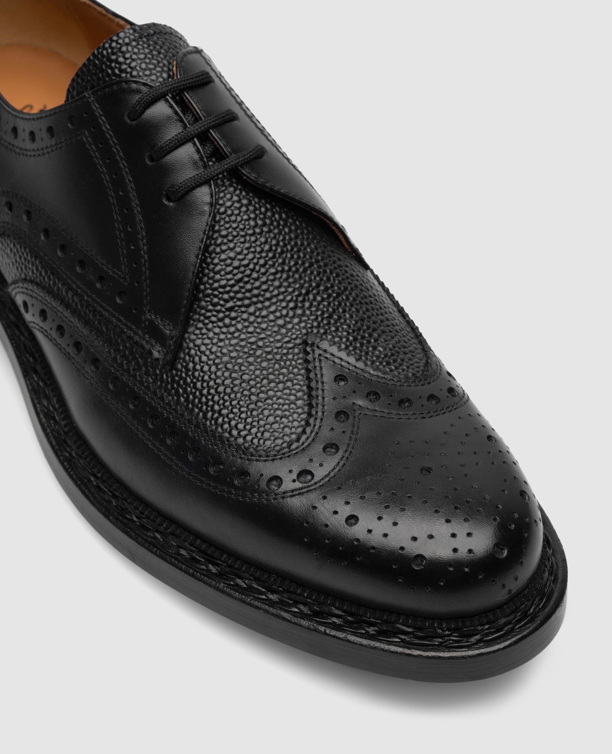 Heinrich Dinkelacker Herren Buda Full Brogue SG - Schwarz