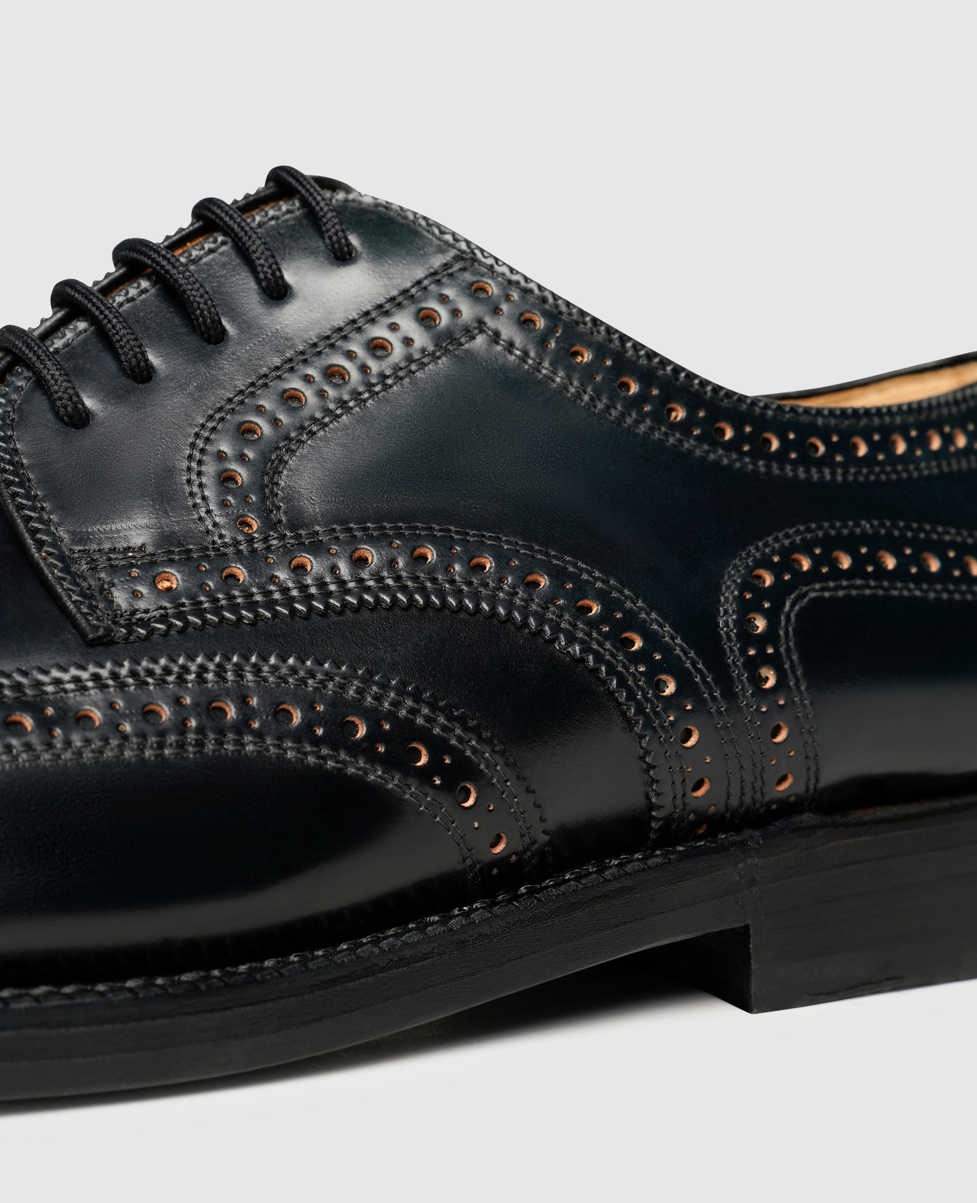 Heinrich Dinkelacker Herren Klassiker London Full-Brogue Schwarz