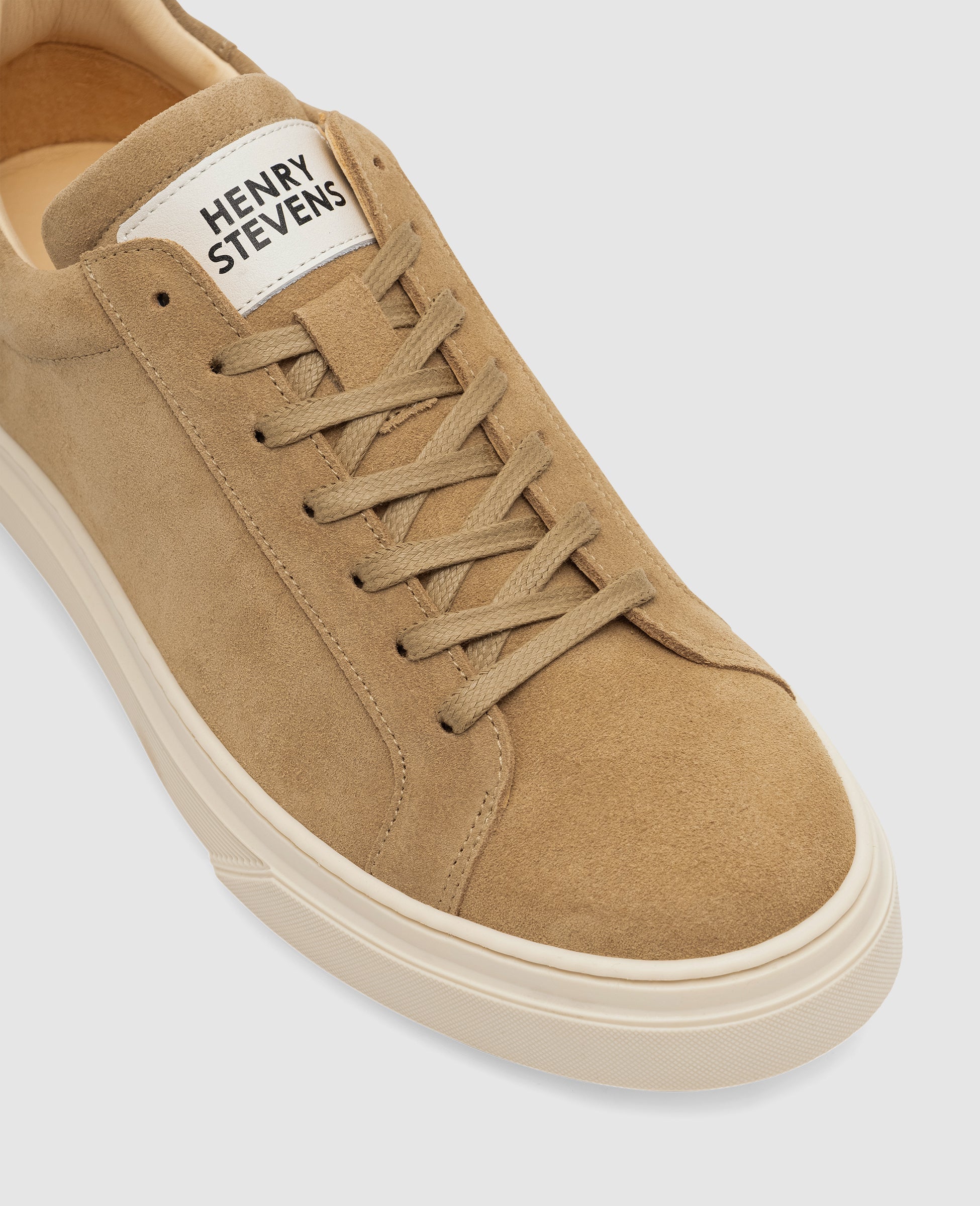 Henry Stevens Herren Sneaker Travis Plain Beige