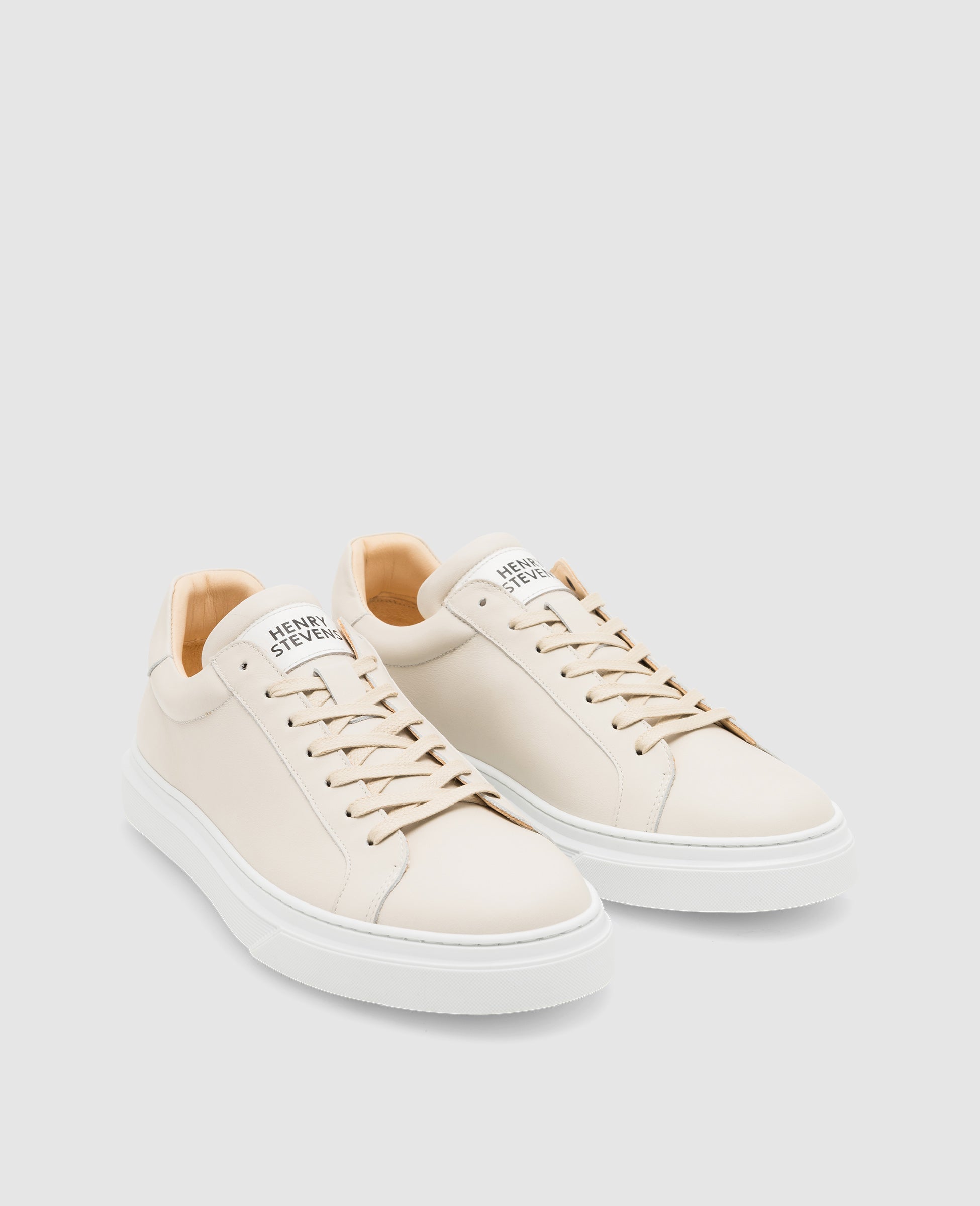 Henry Stevens Herren Sneaker Travis Plain Beige