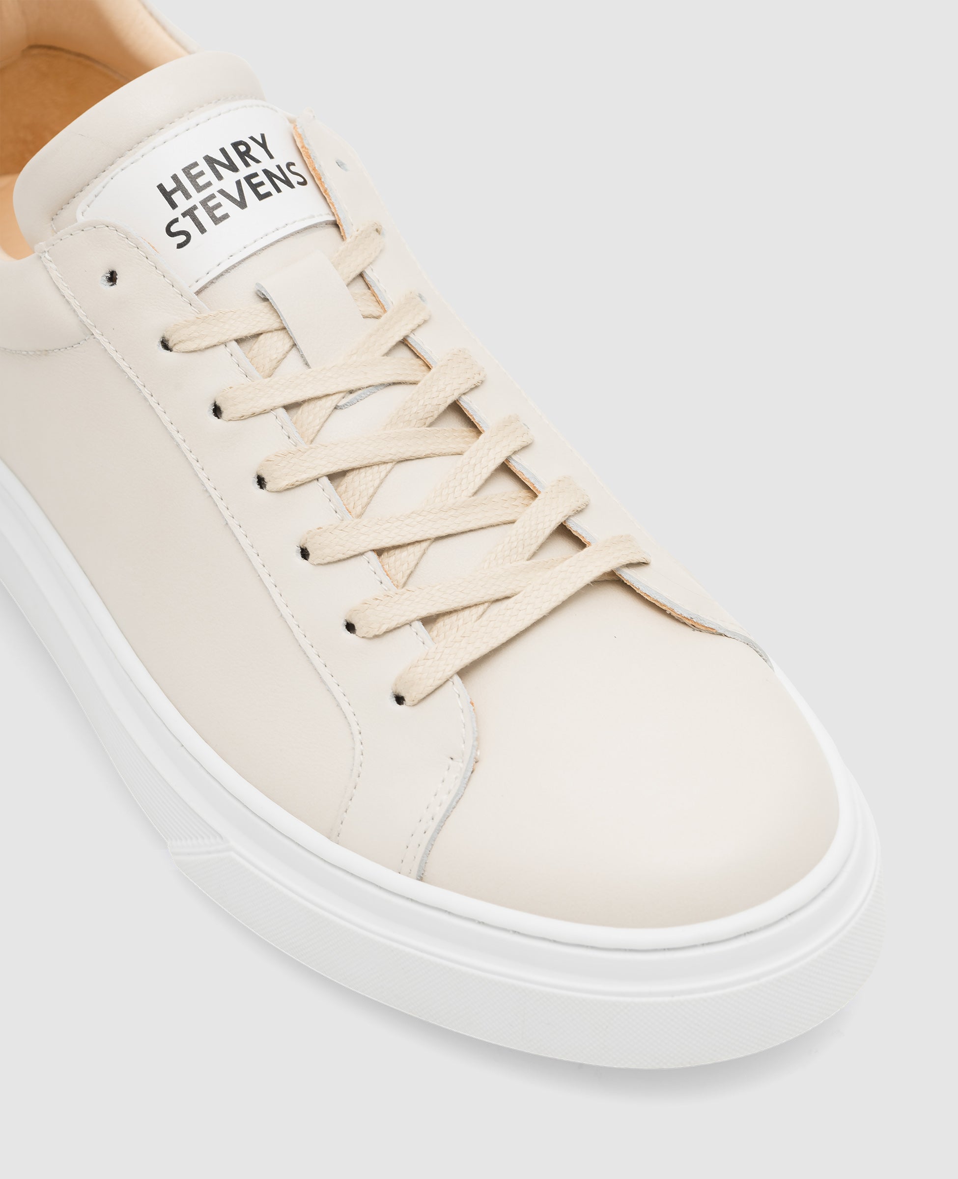 Henry Stevens Herren Sneaker Travis Plain Beige