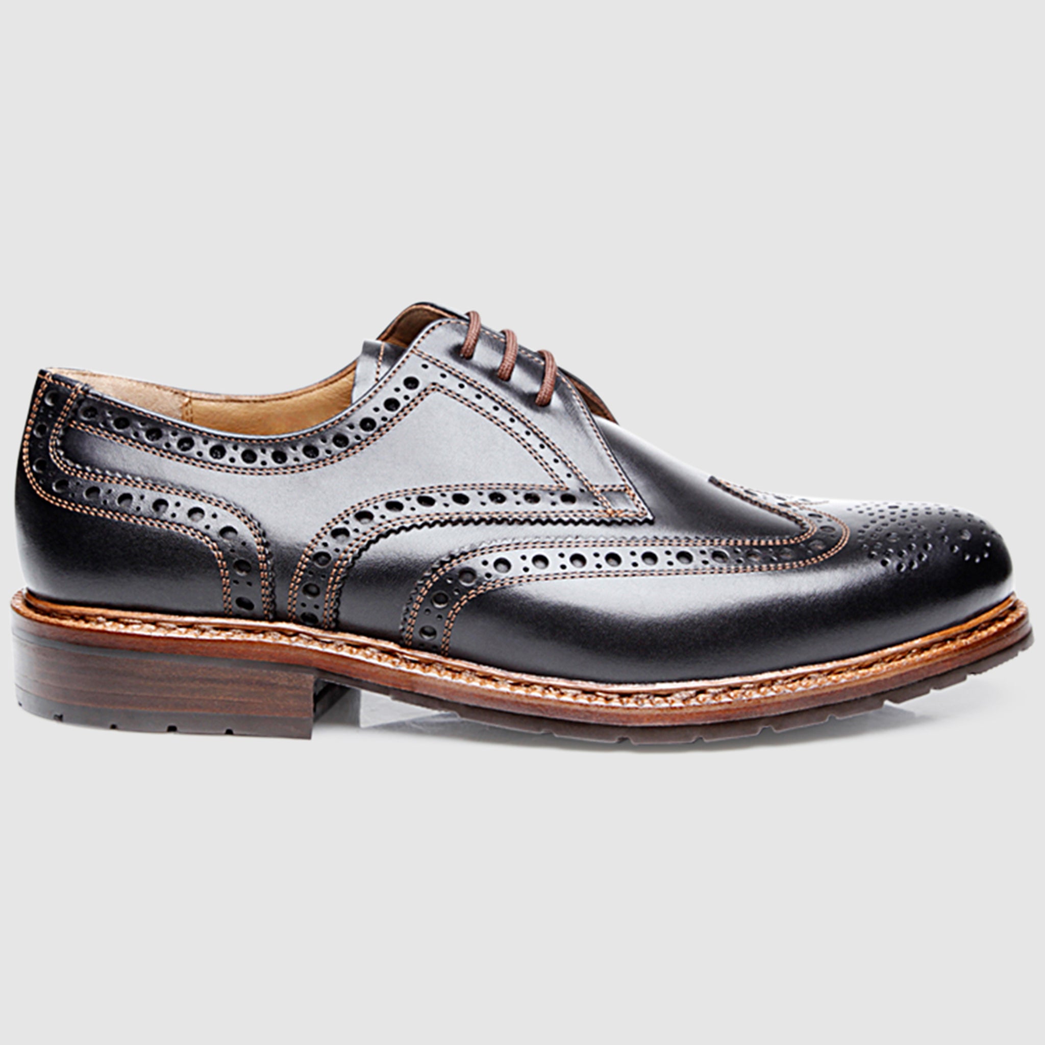Heinrich Dinkelacker Herren Janosh K Full-Brogue FC - Schwarz