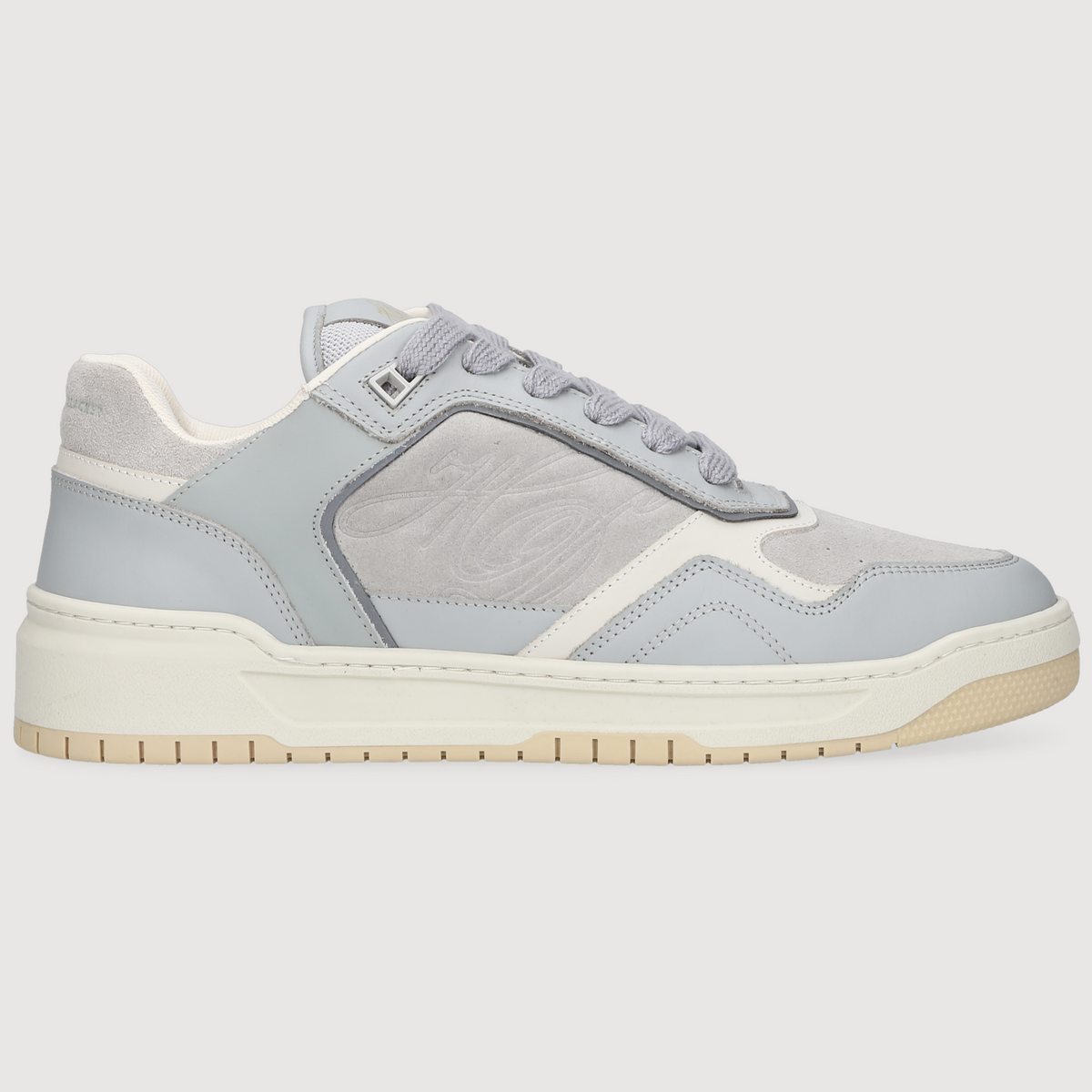 Heinrich Dinkelacker Men's Sneaker Los Angeles Plain Grey