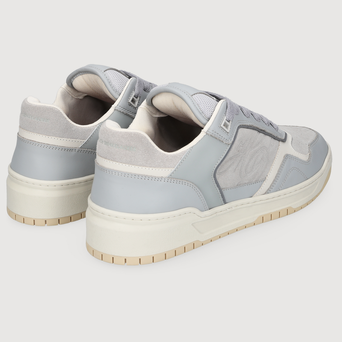 Heinrich Dinkelacker Men's Sneaker Los Angeles Plain Grey