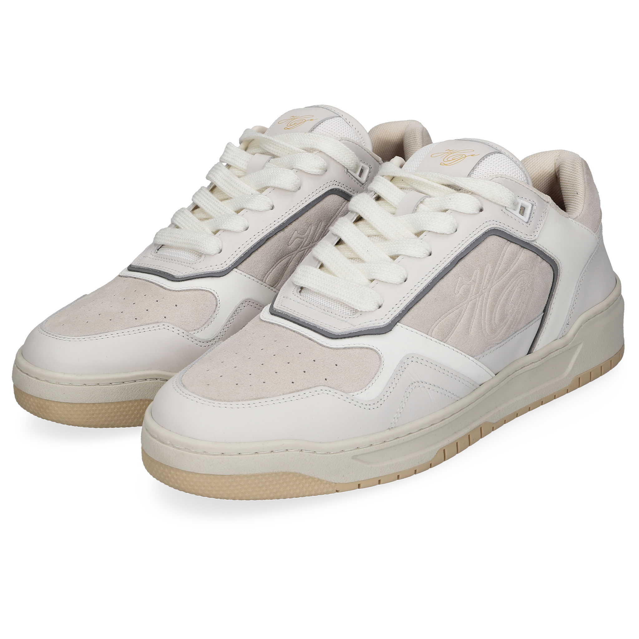 Heinrich Dinkelacker Herren Sneaker Los Angeles Plain Weiß