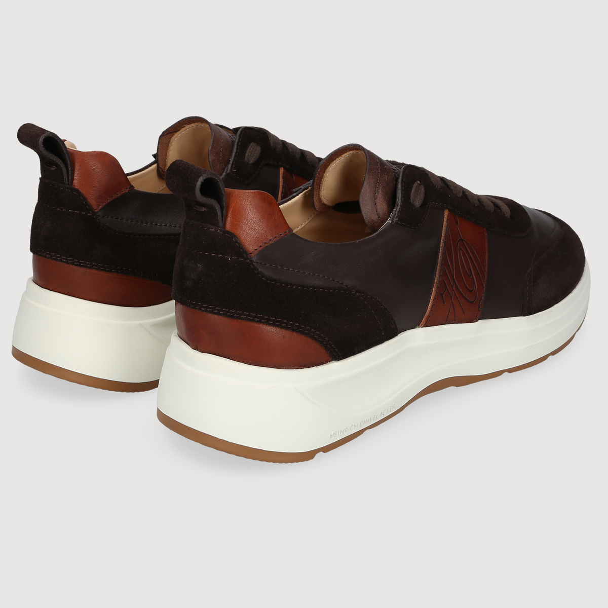 Heinrich Dinkelacker Herren Sneaker Toronto Plain Dunkelbraun/Braun