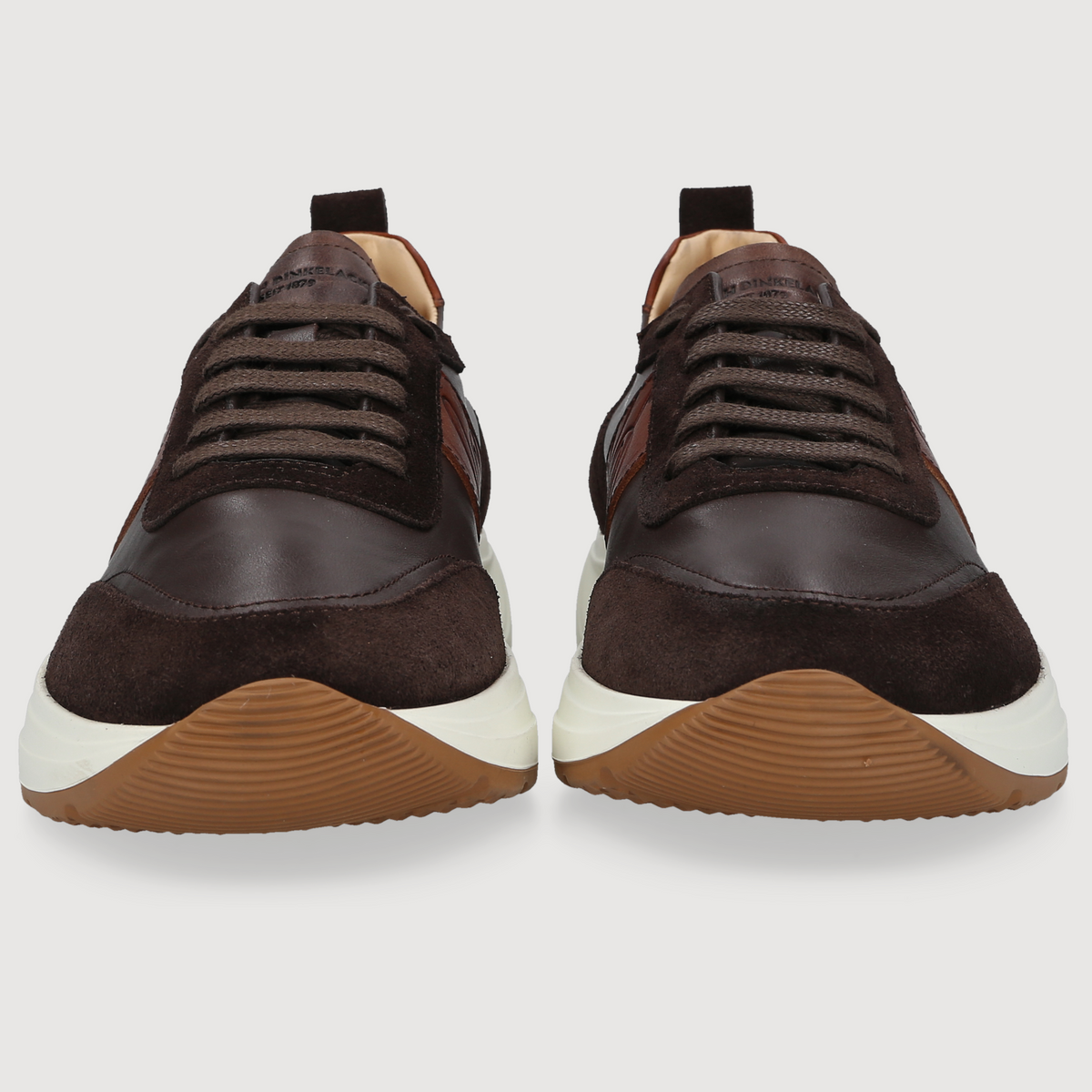 Heinrich Dinkelacker Herren Sneaker Toronto Plain Dunkelbraun/Braun