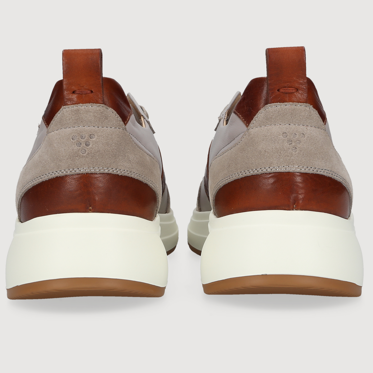 Heinrich Dinkelacker Herren Sneaker Toronto Plain Grau/Braun