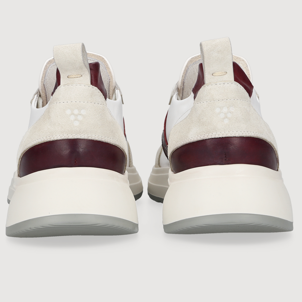 Heinrich Dinkelacker Herren Sneaker Toronto Plain Weiß/Bordo