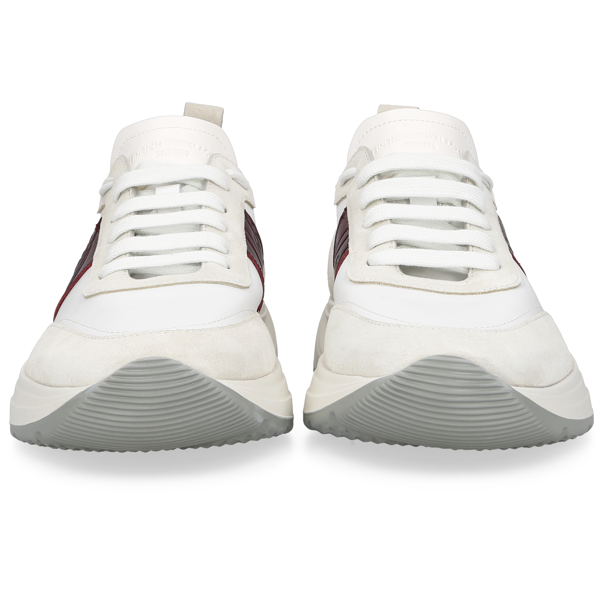 Heinrich Dinkelacker Herren Sneaker Toronto Plain Weiß/Bordo