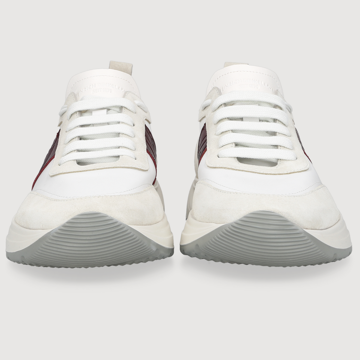Heinrich Dinkelacker Herren Sneaker Toronto Plain Weiß/Bordo