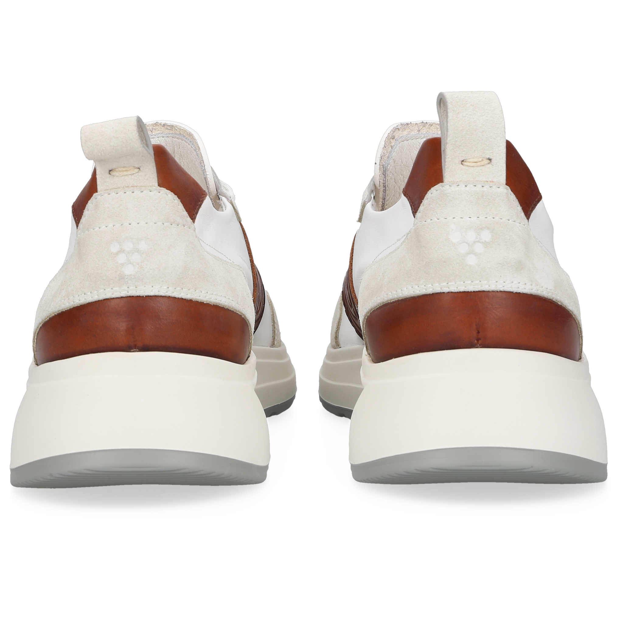 Heinrich Dinkelacker Herren Sneaker Toronto Plain Weiß/Braun