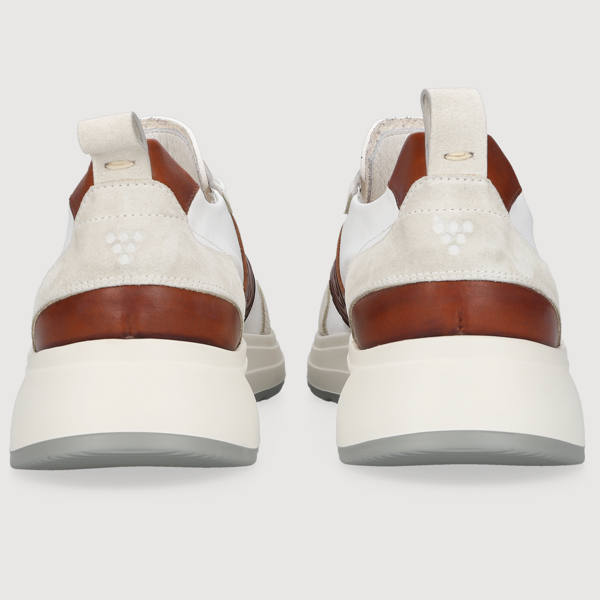 Heinrich Dinkelacker Herren Sneaker Toronto Plain Weiß/Braun