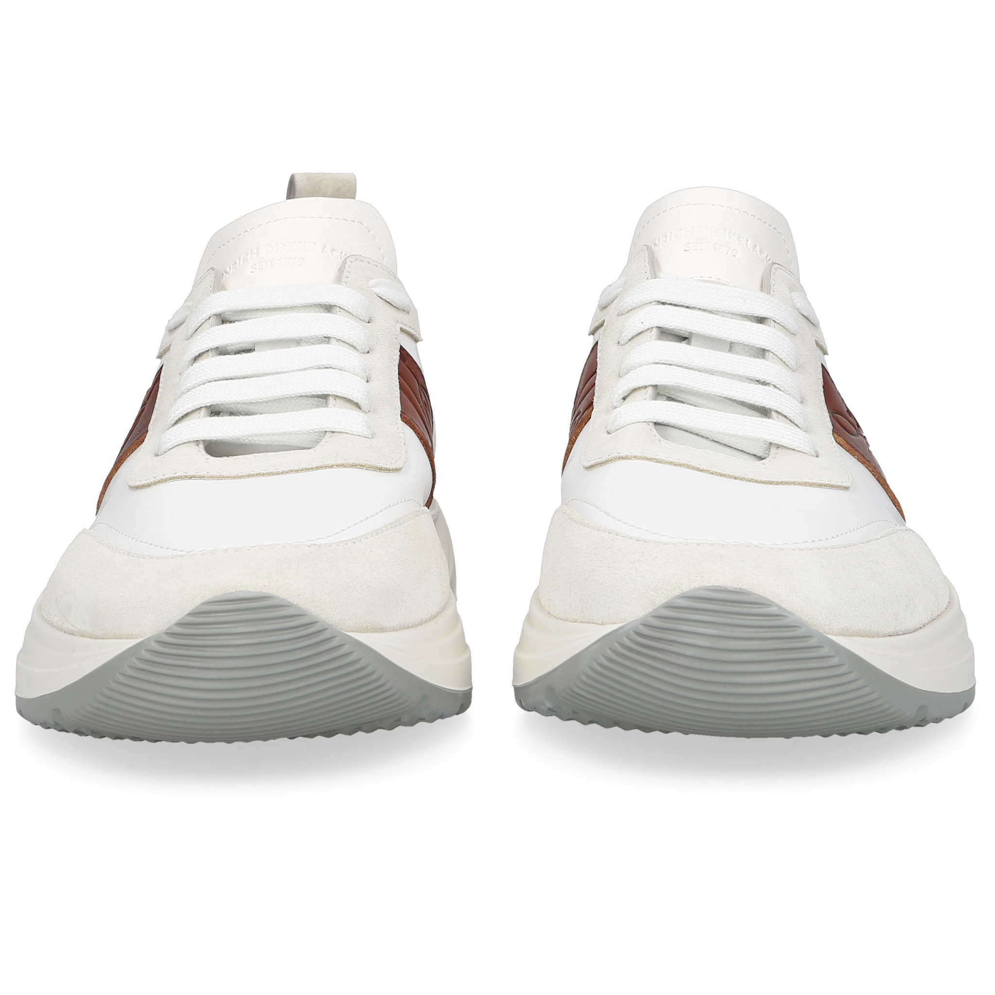 Heinrich Dinkelacker Herren Sneaker Toronto Plain Weiß/Braun