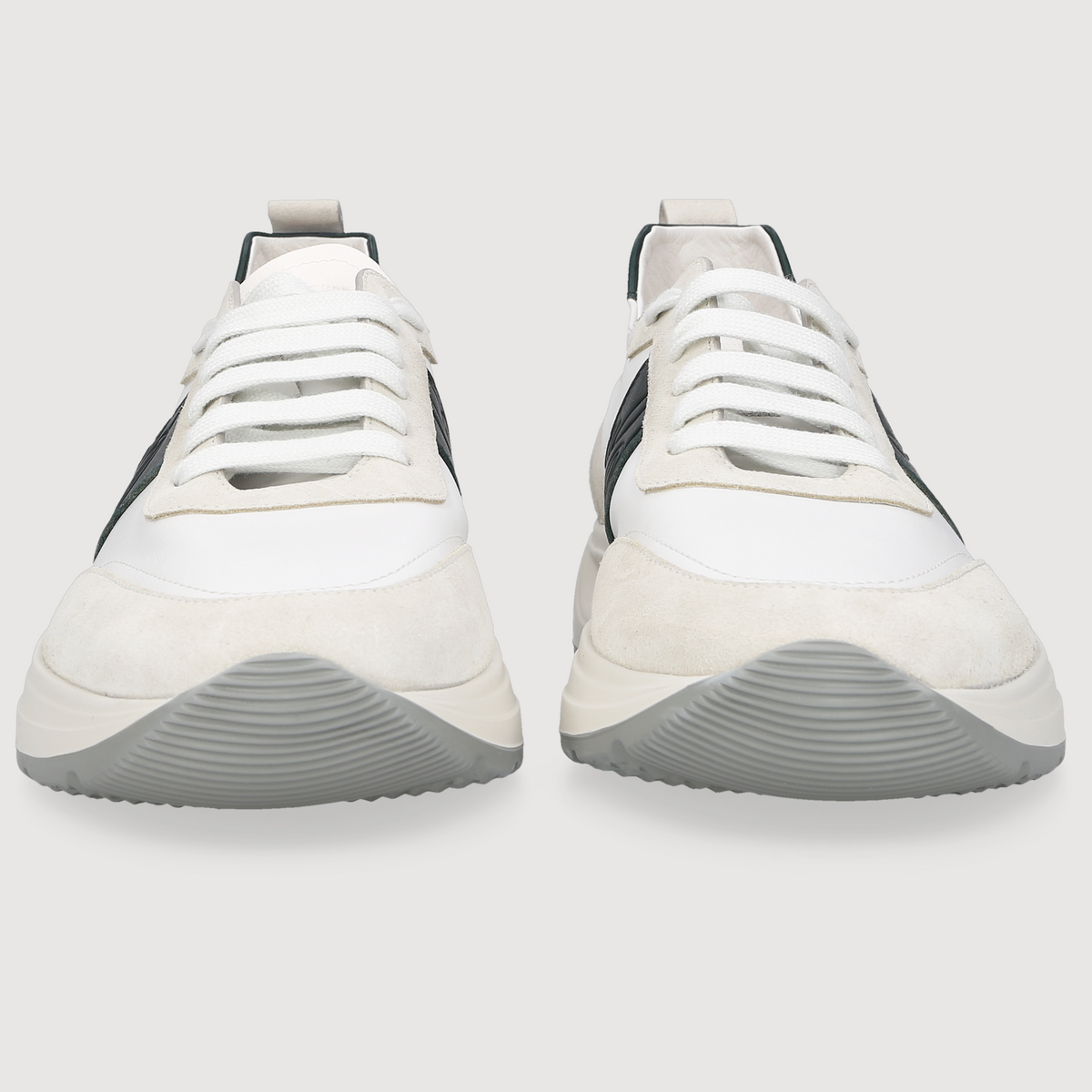 Heinrich Dinkelacker Herren Sneaker Toronto Plain Weiß/Petrol