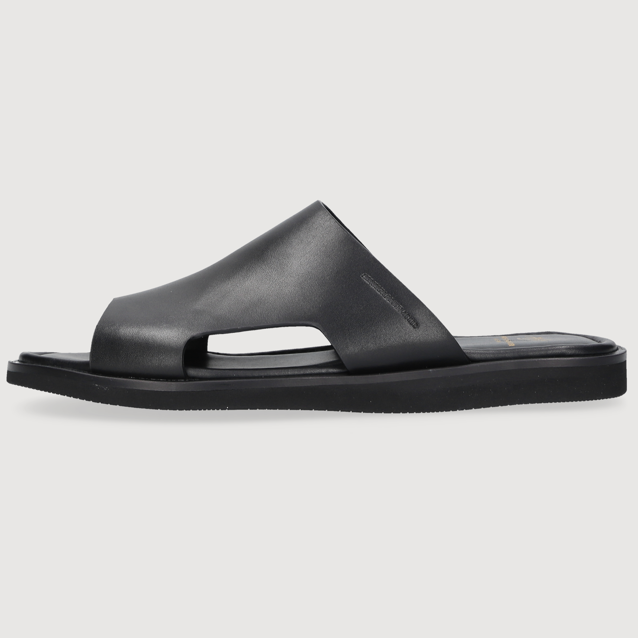 Heinrich Dinkelacker Herren Sandale Garda Plain Schwarz