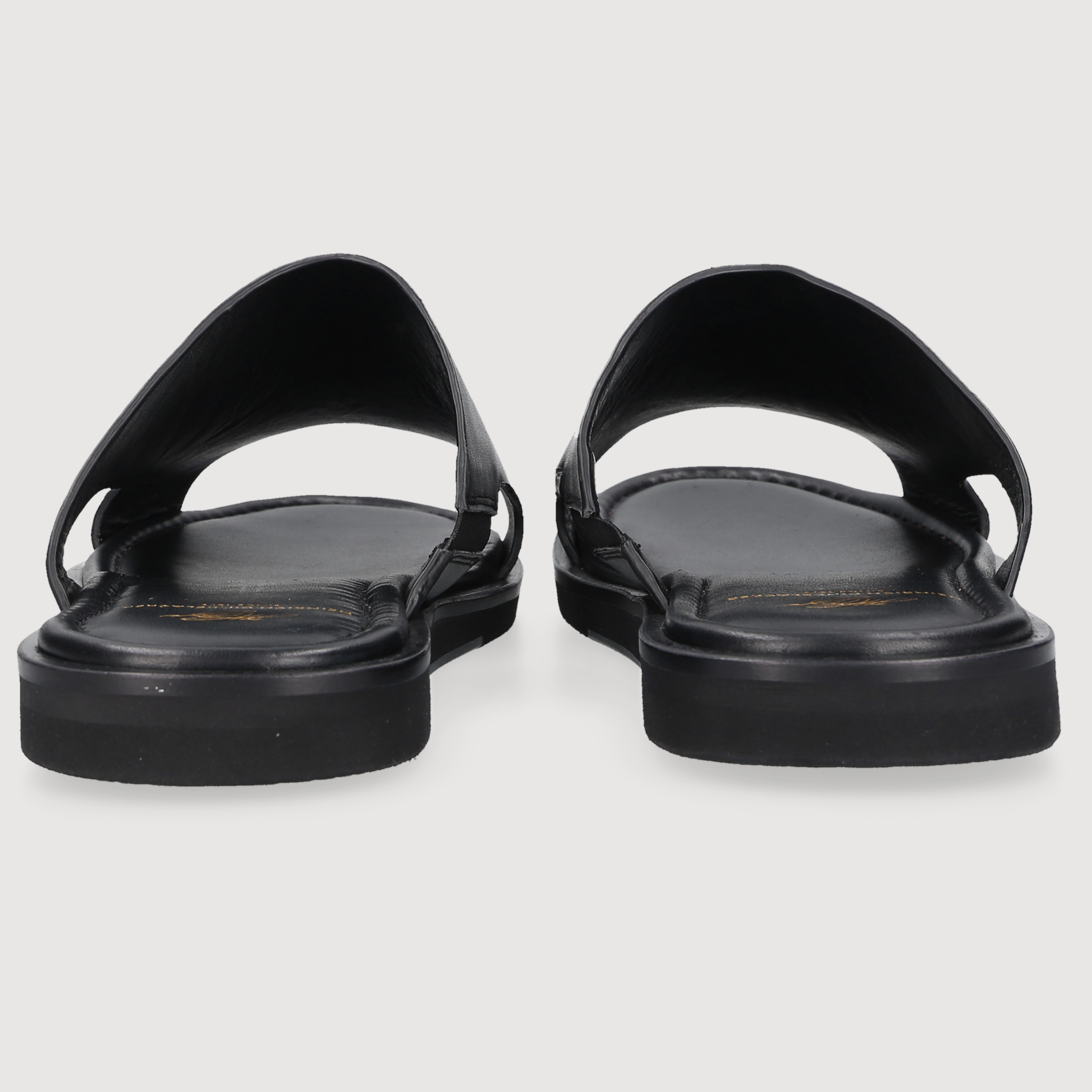 Heinrich Dinkelacker Herren Sandale Garda Plain Schwarz