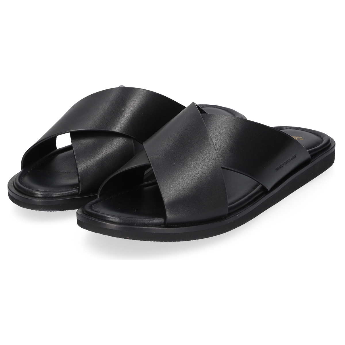 Heinrich Dinkelacker Herren Sandale Garda Plain Schwarz