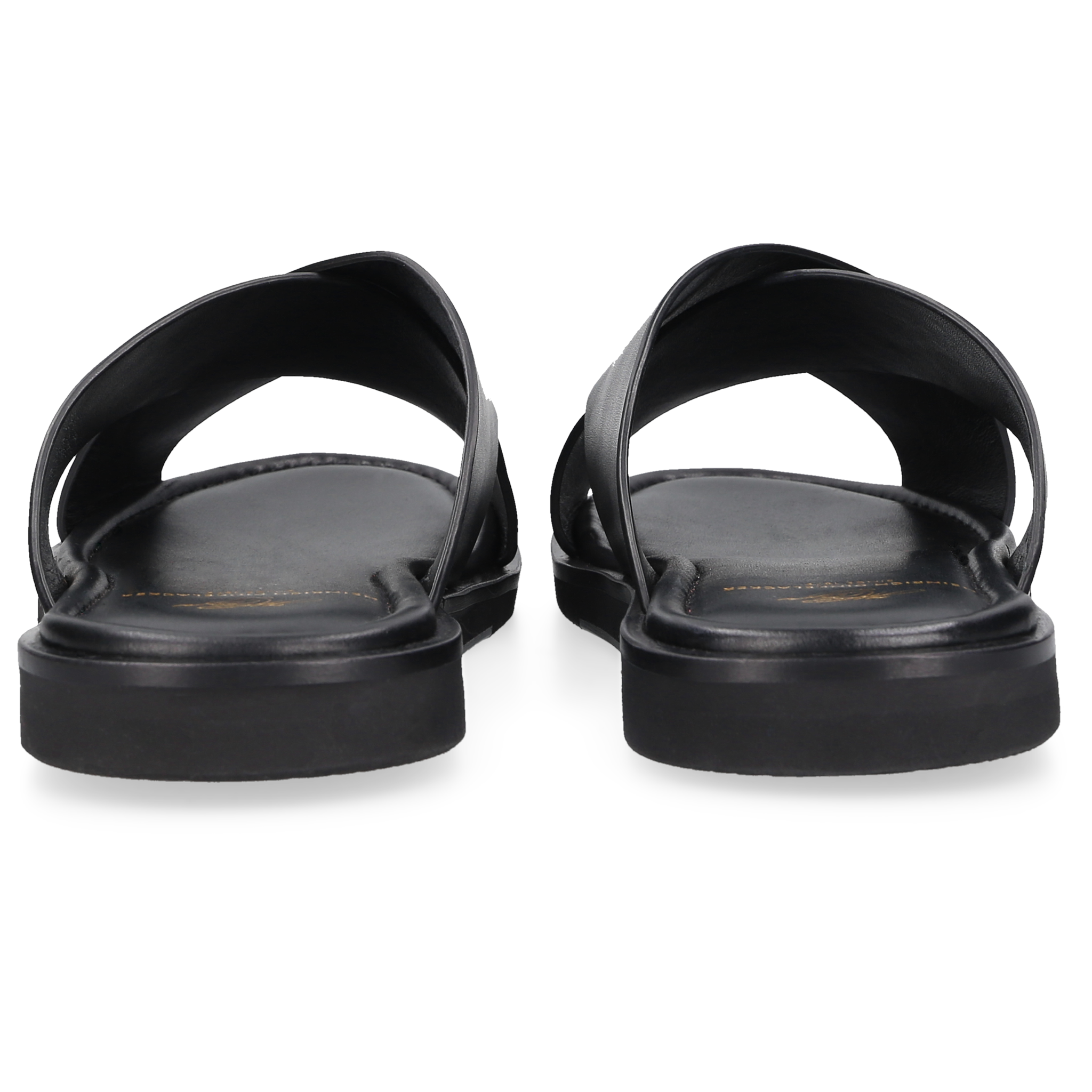 Heinrich Dinkelacker Herren Sandale Garda Plain Schwarz
