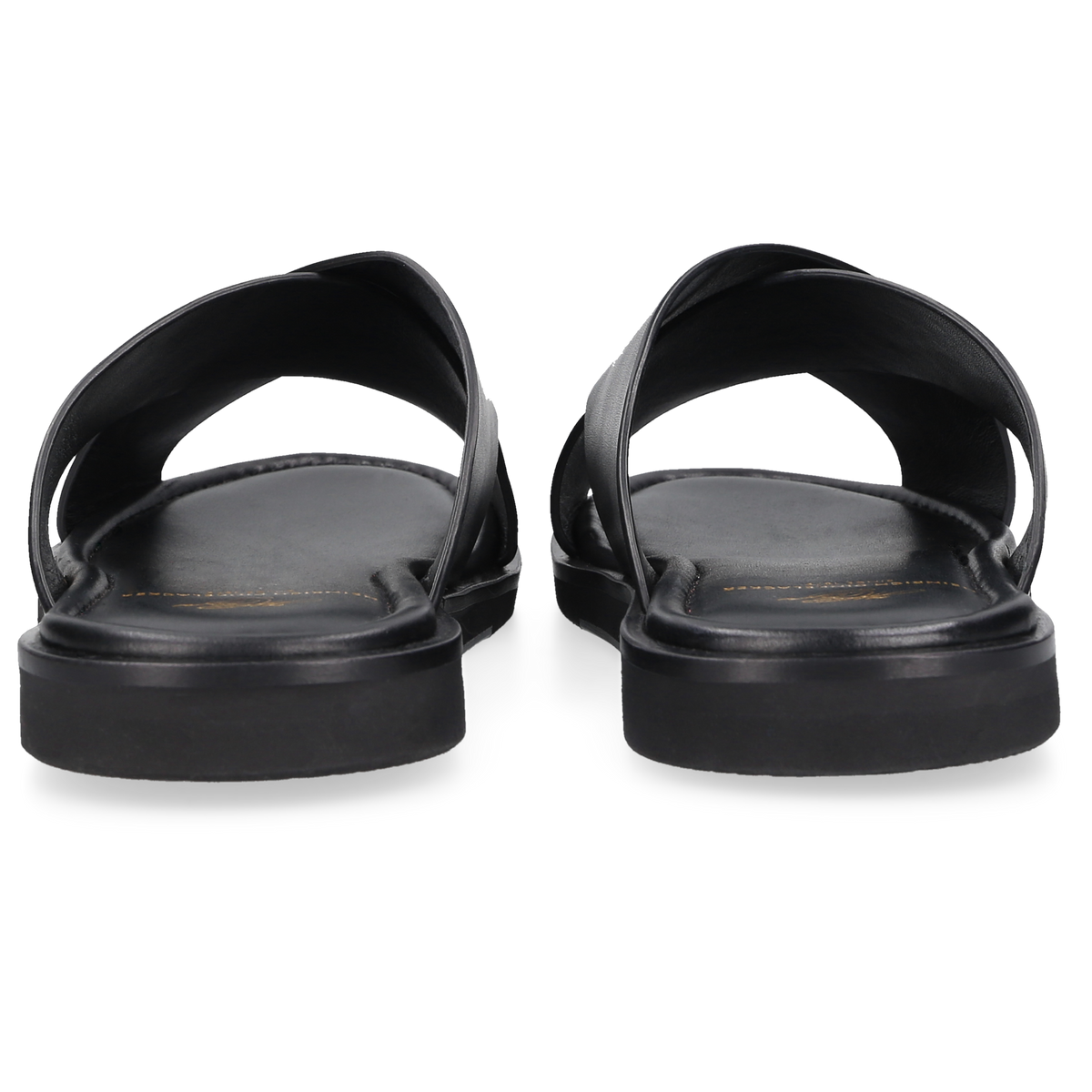 Heinrich Dinkelacker Herren Sandale Garda Plain Schwarz