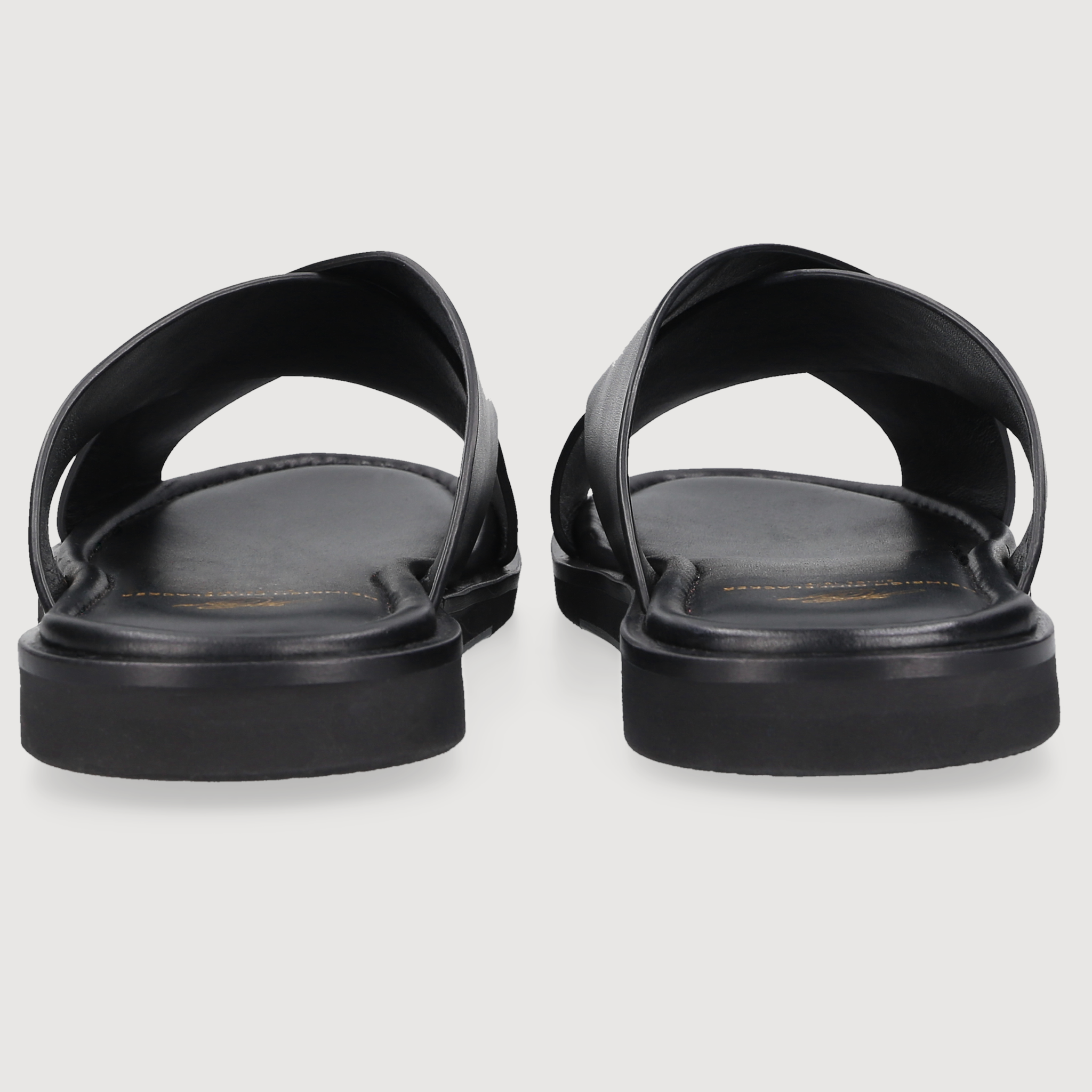 Heinrich Dinkelacker Herren Sandale Garda Plain Schwarz