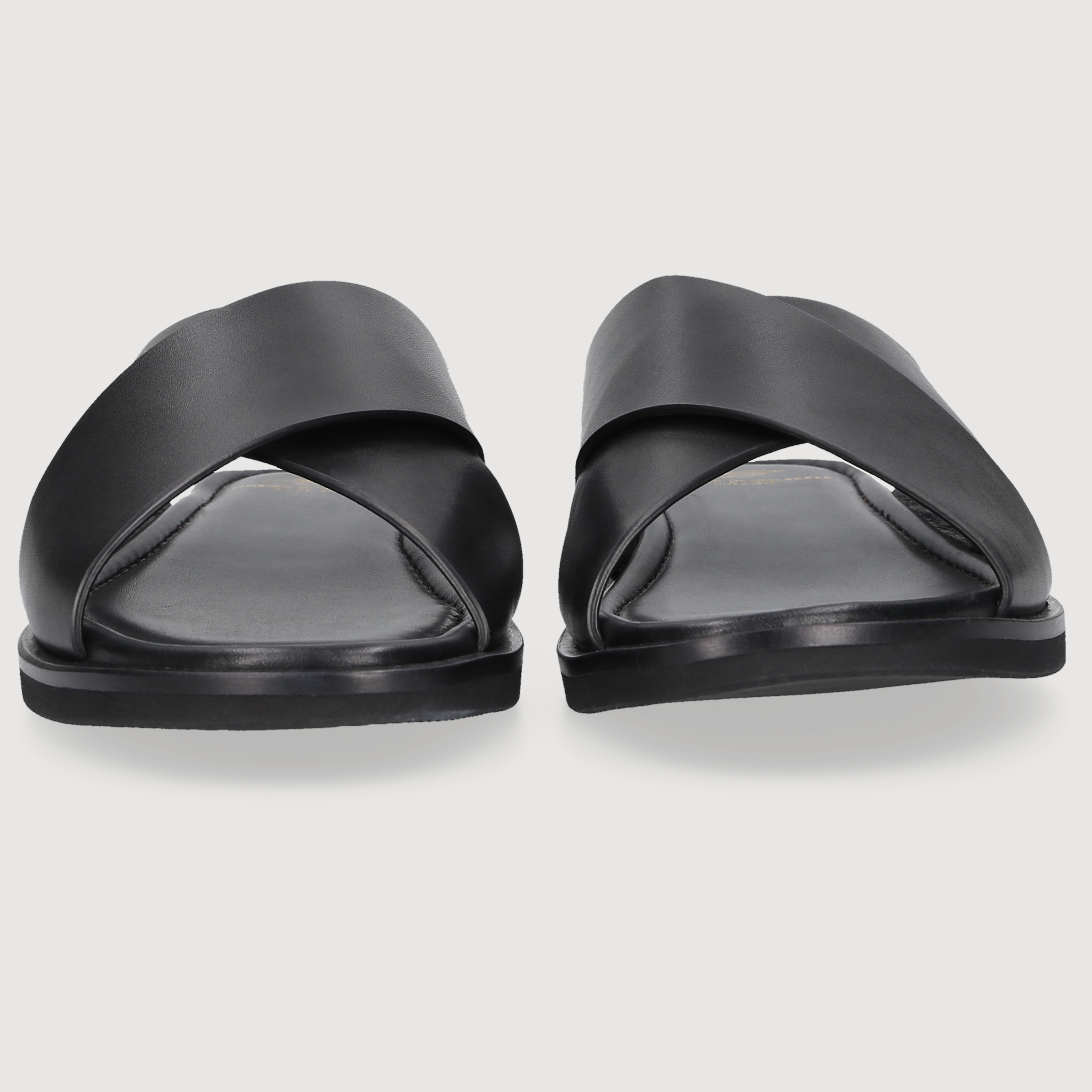 Heinrich Dinkelacker Herren Sandale Garda Plain Schwarz
