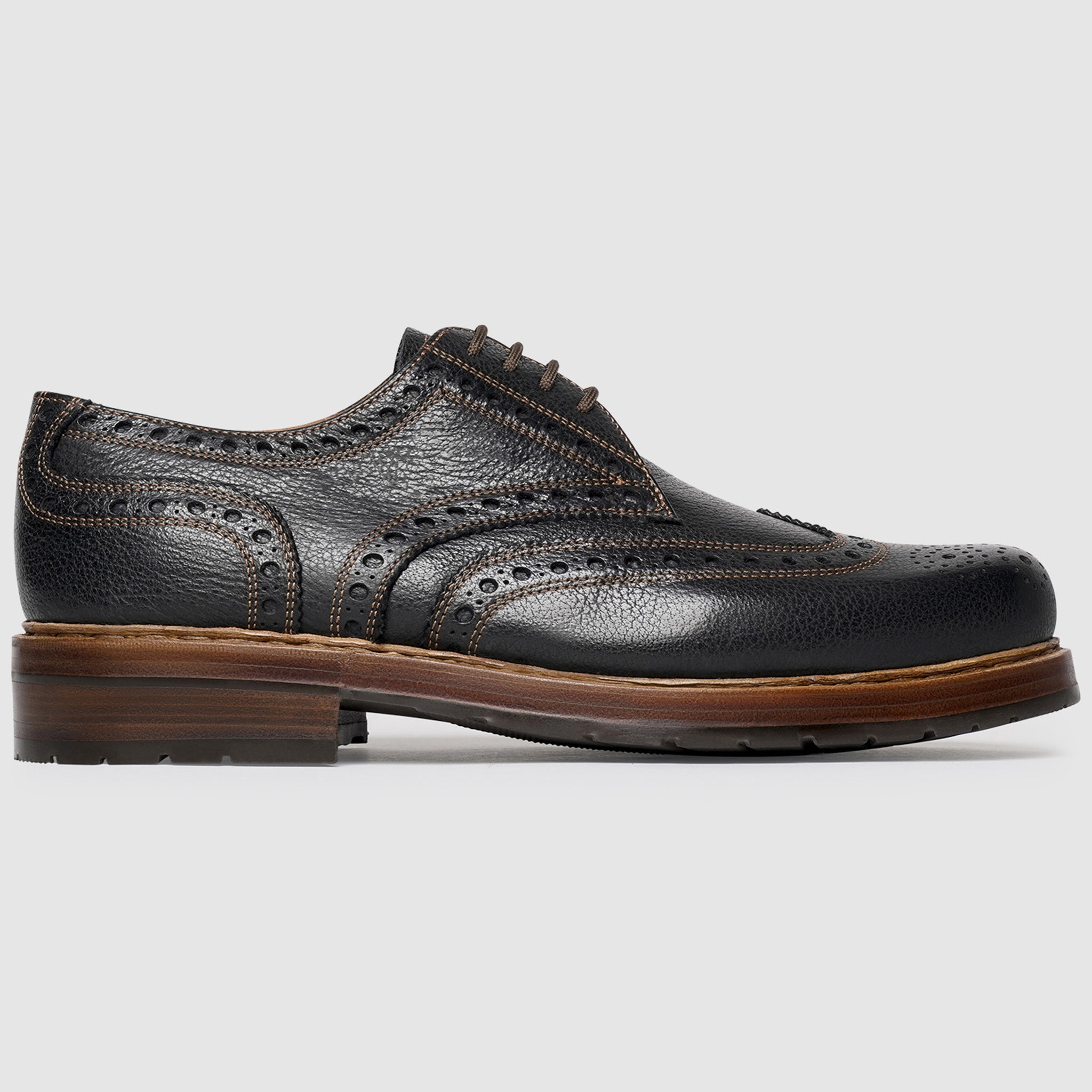 Heinrich Dinkelacker Herren Rio Full-Brogue W - Schwarz